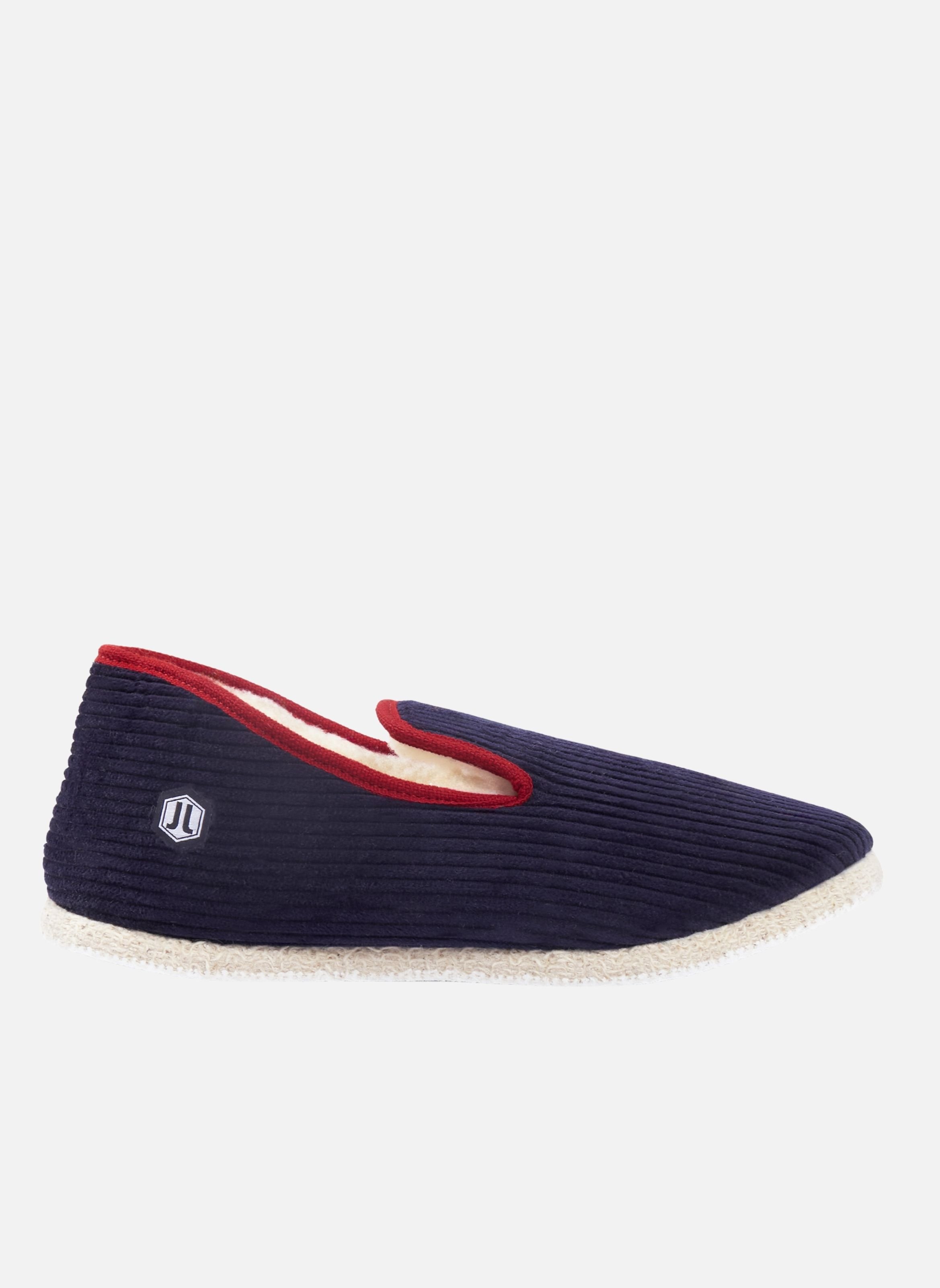 Fabric Charentaise slippers CHARENTAISES Bleu/rouge