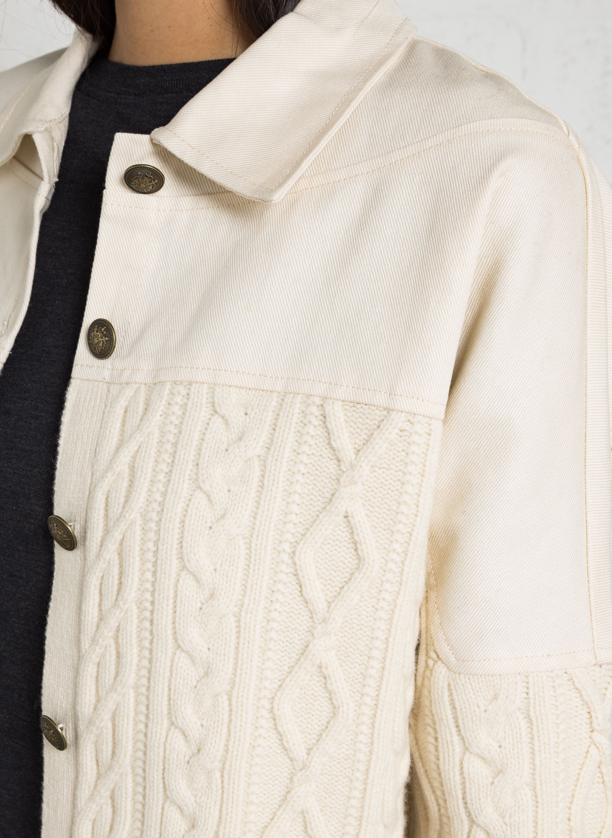 Good classic wool jacket with a good collar MAISON 123 White