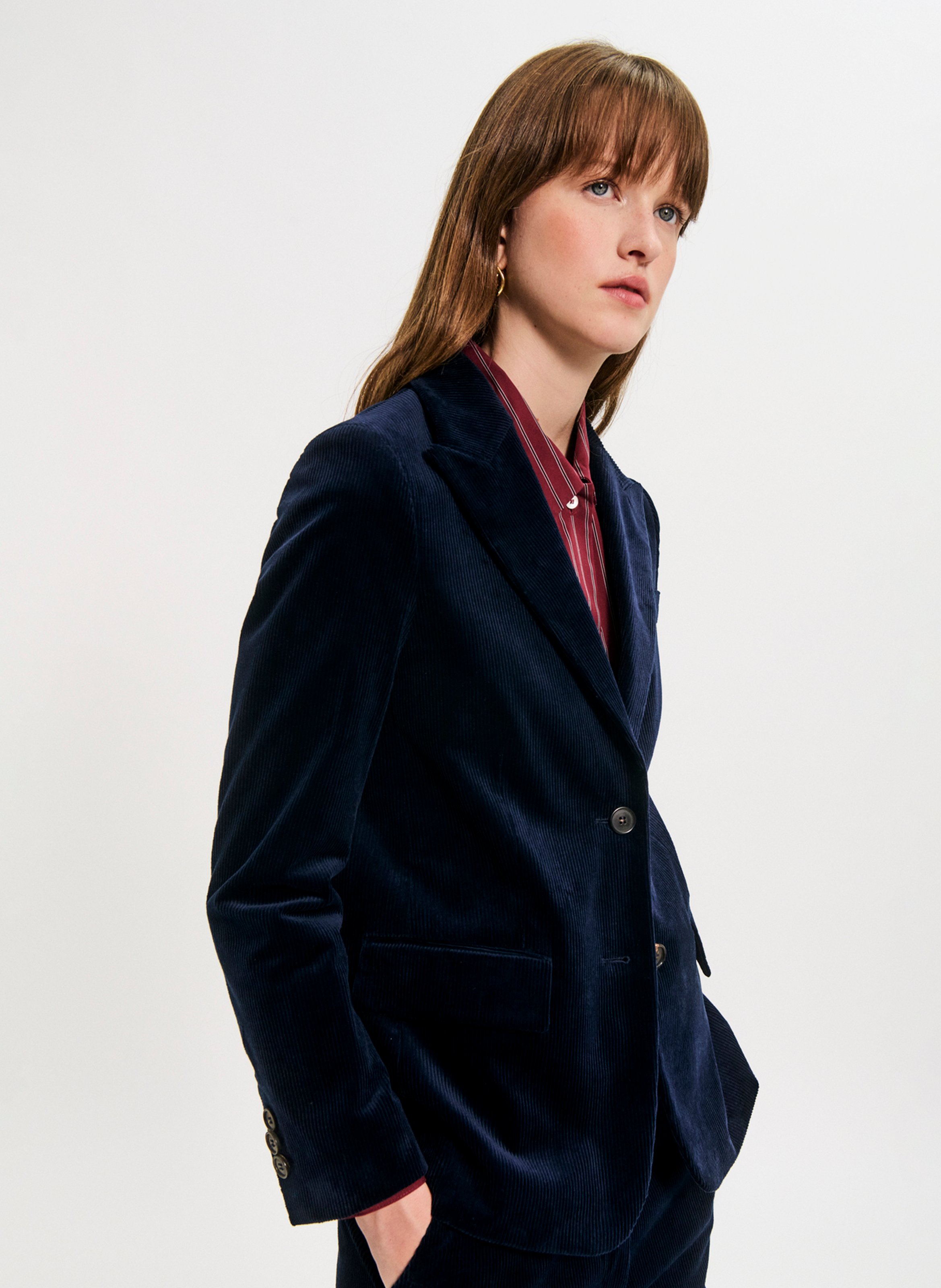 Straight blazer in cotton blend PABLO Blue