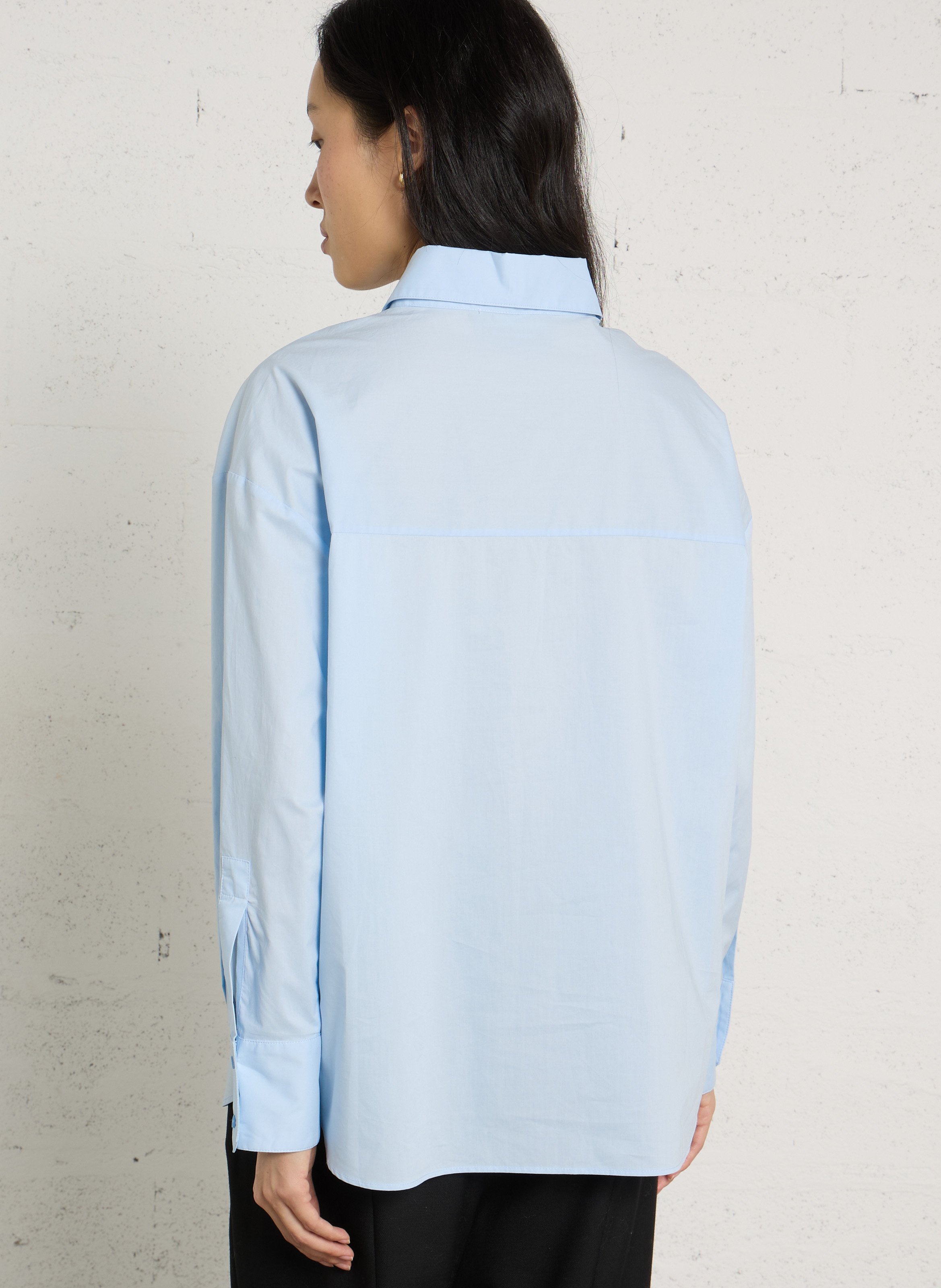 Loose-fit cotton shirt BERENICE Blue