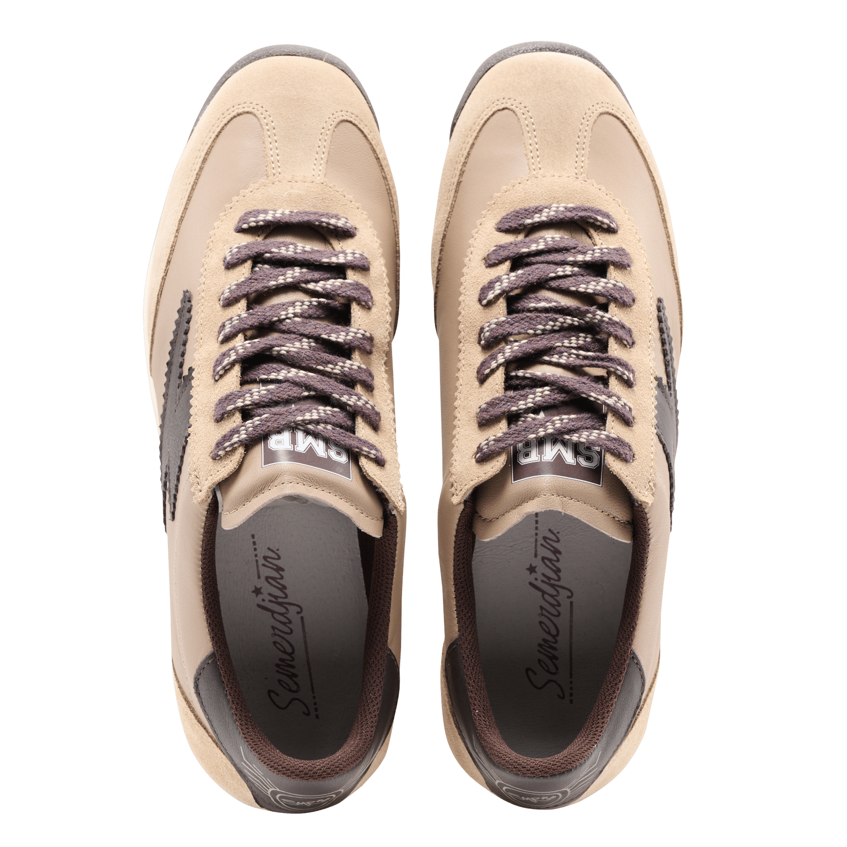 Lage, leren sneakers SEMERDJIAN - SMR Beige