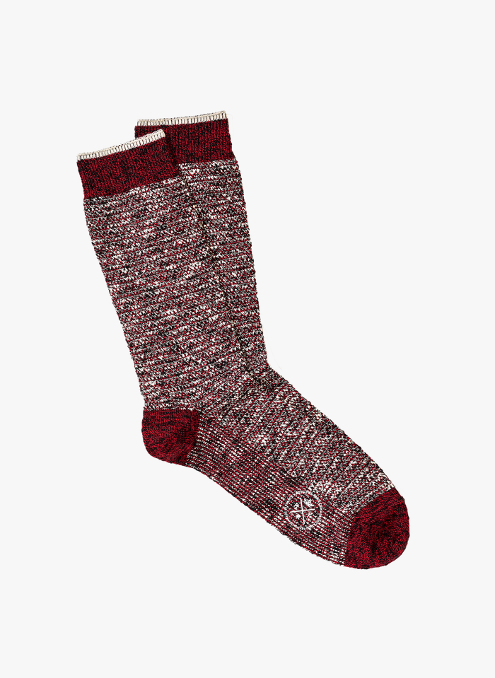 ROYALTIES Rippstrick-Socken aus Baumwoll-Mix in Rot