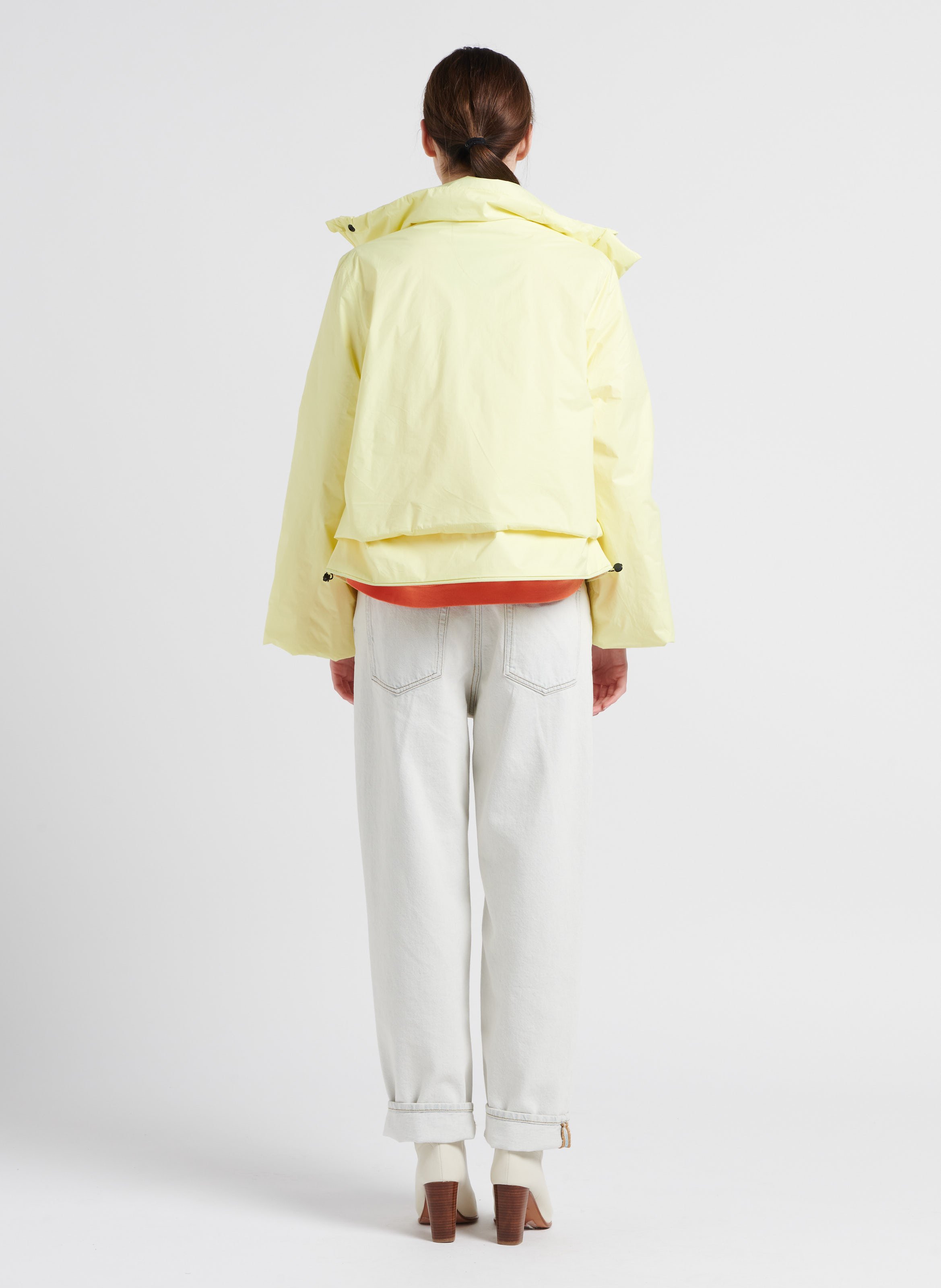 High-neck nylon jacket RAINS Yellow