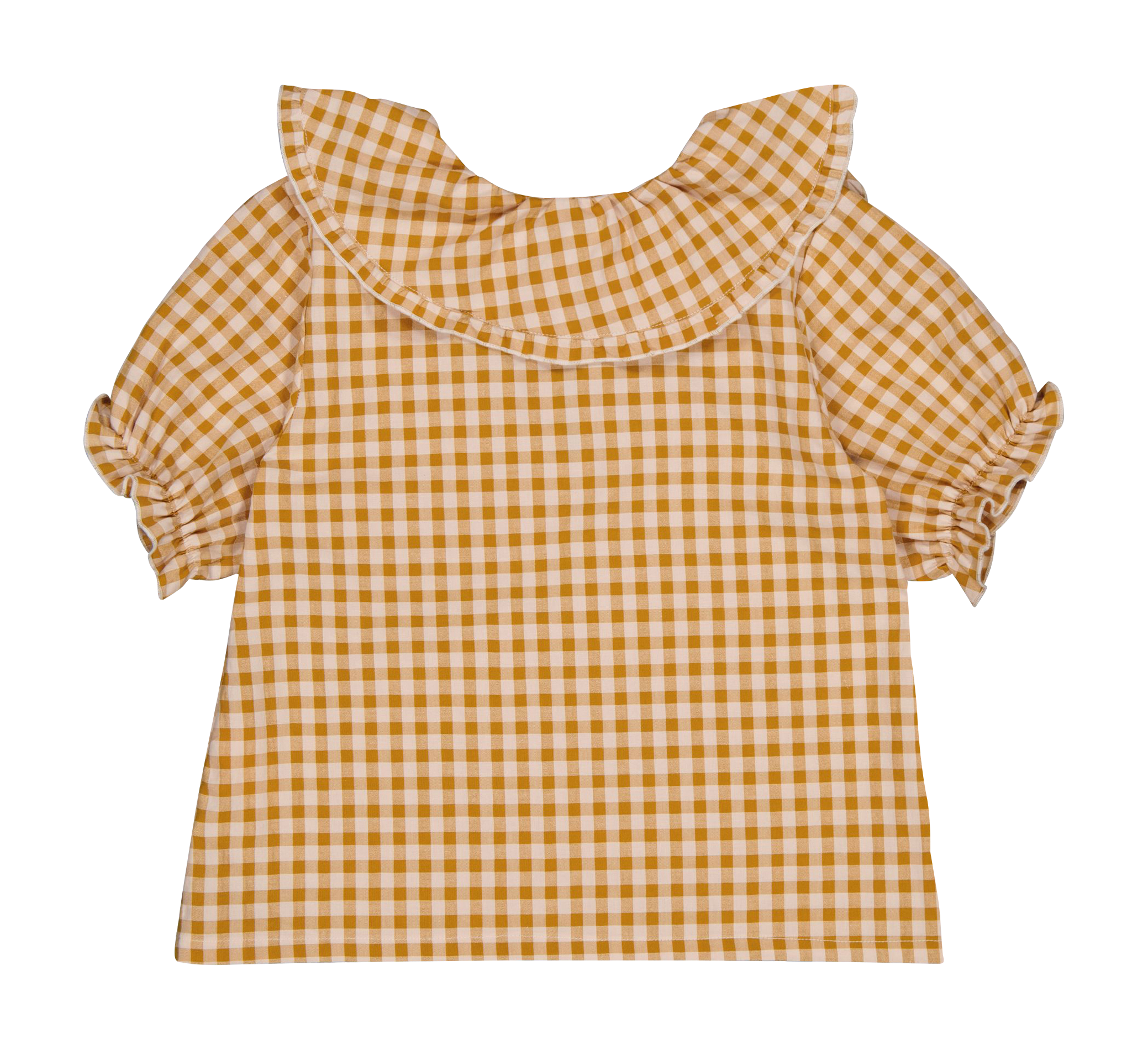 Blouse vichy en coton mélangé  PETITE LUCETTE Orange