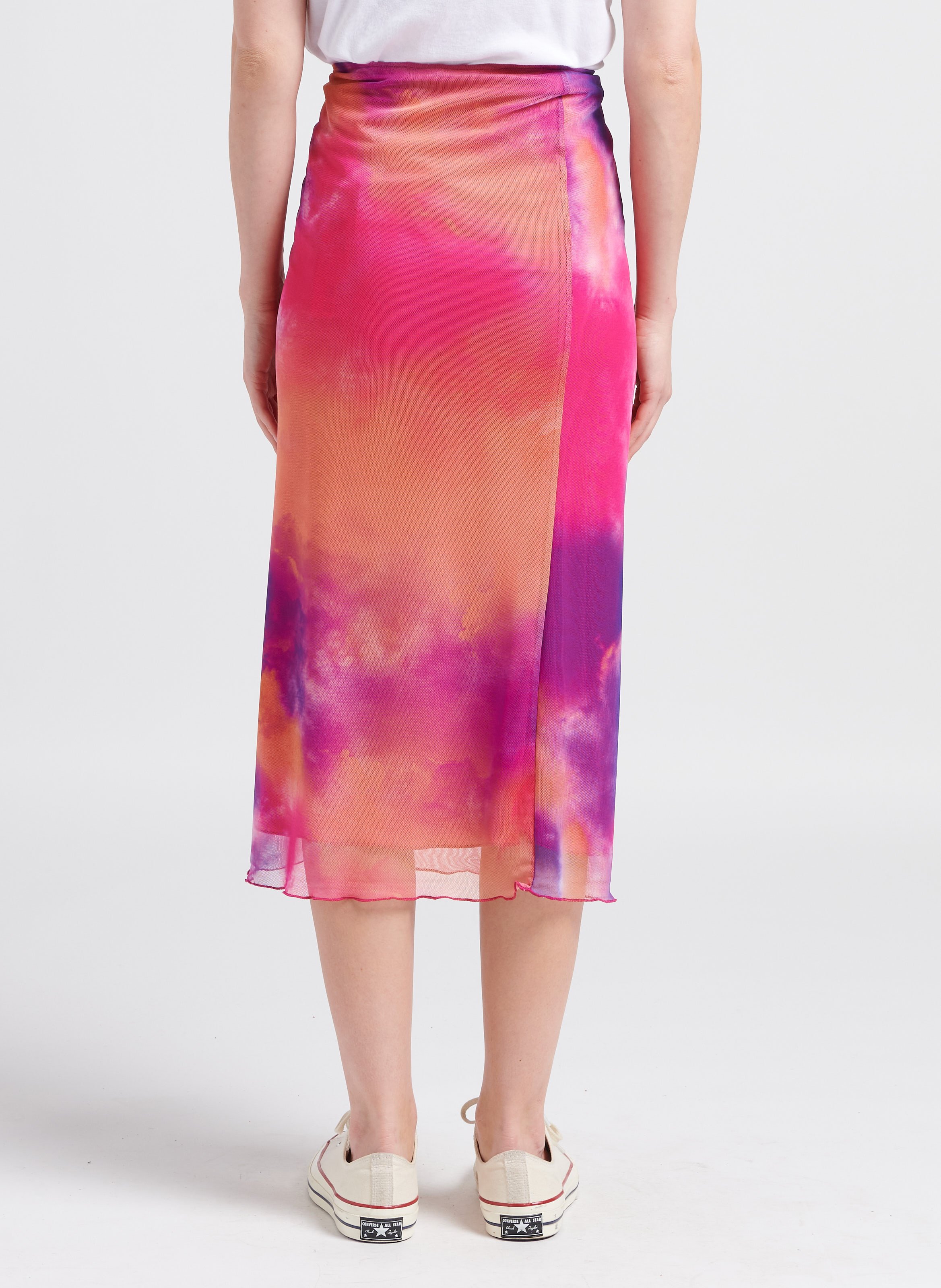 Rechte midi-rok PLEASE Oranje