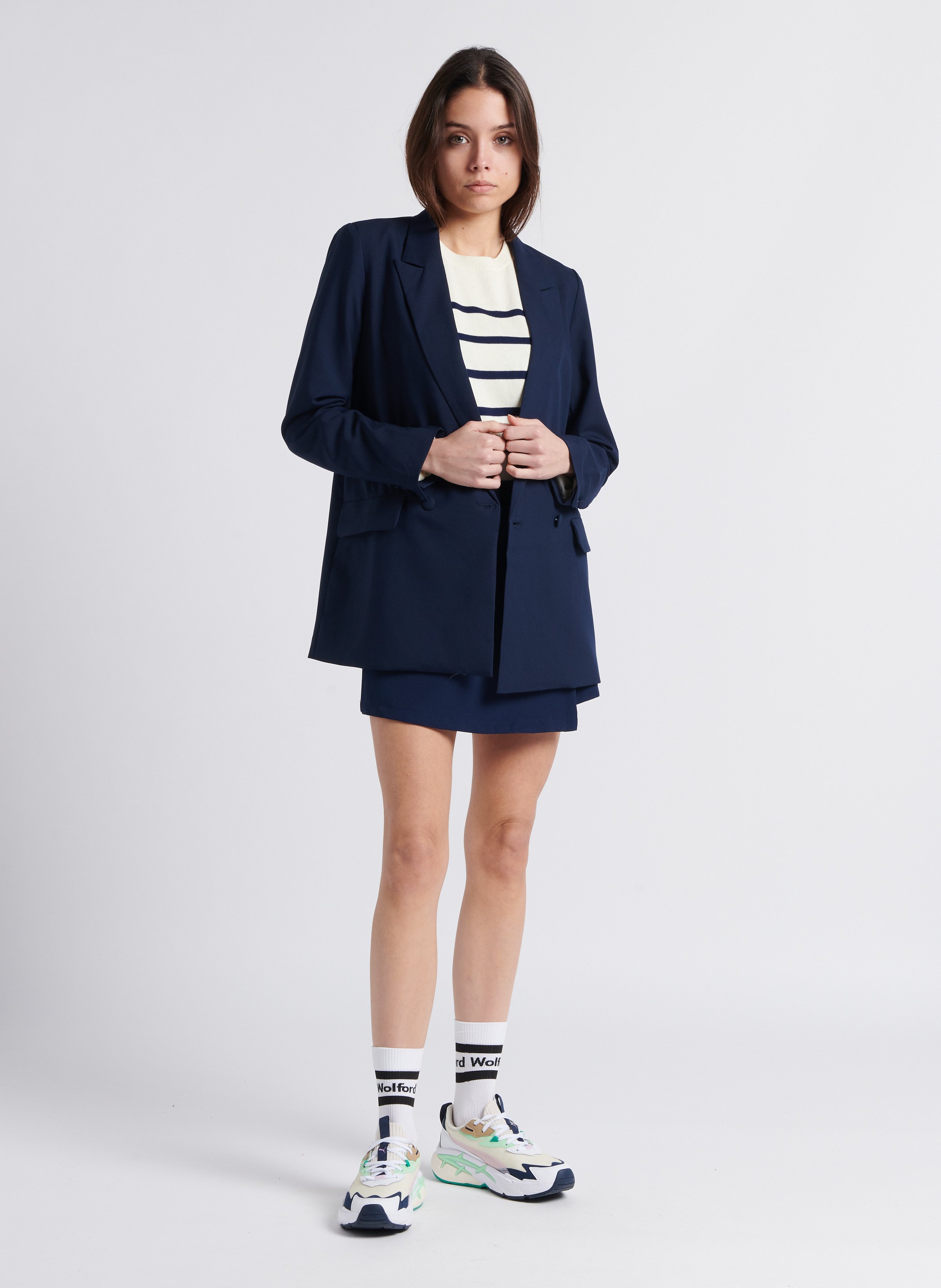 Asymmetrische skort Blauw