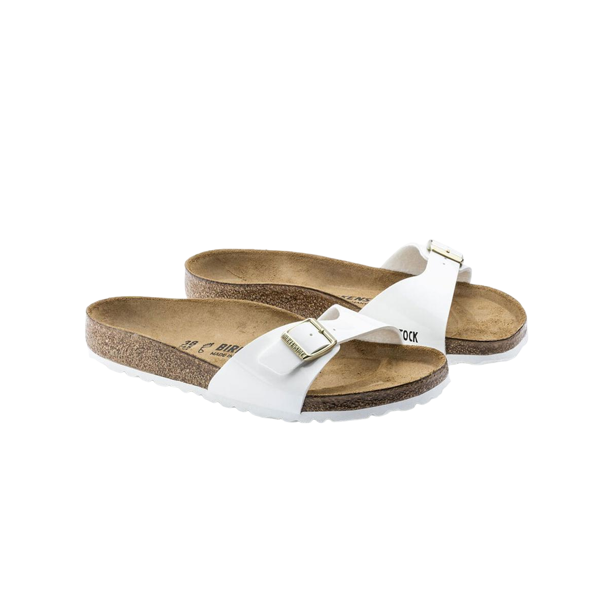Faux leather sandals BIRKENSTOCK White