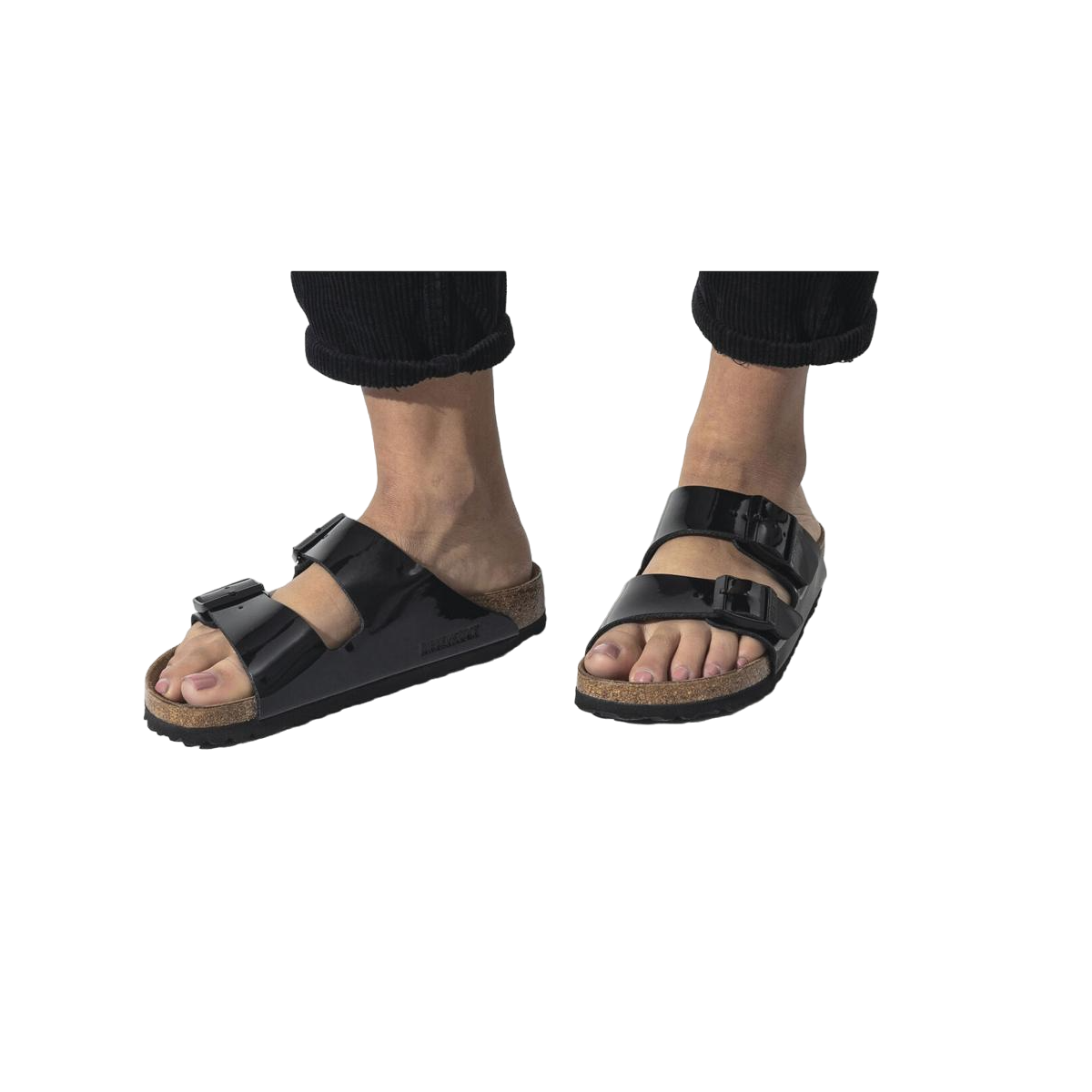 Faux leather sandals BIRKENSTOCK Black