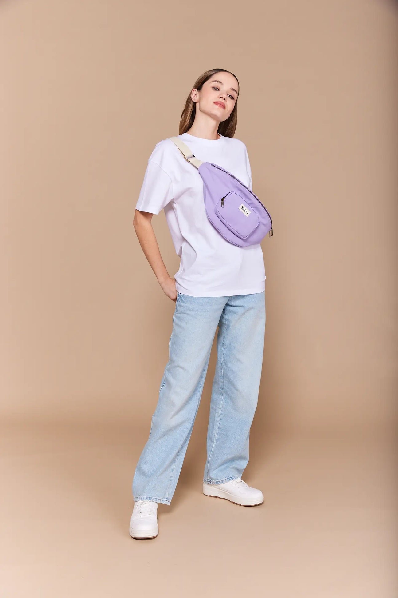 Cotton waist bag HINDBAG Purple