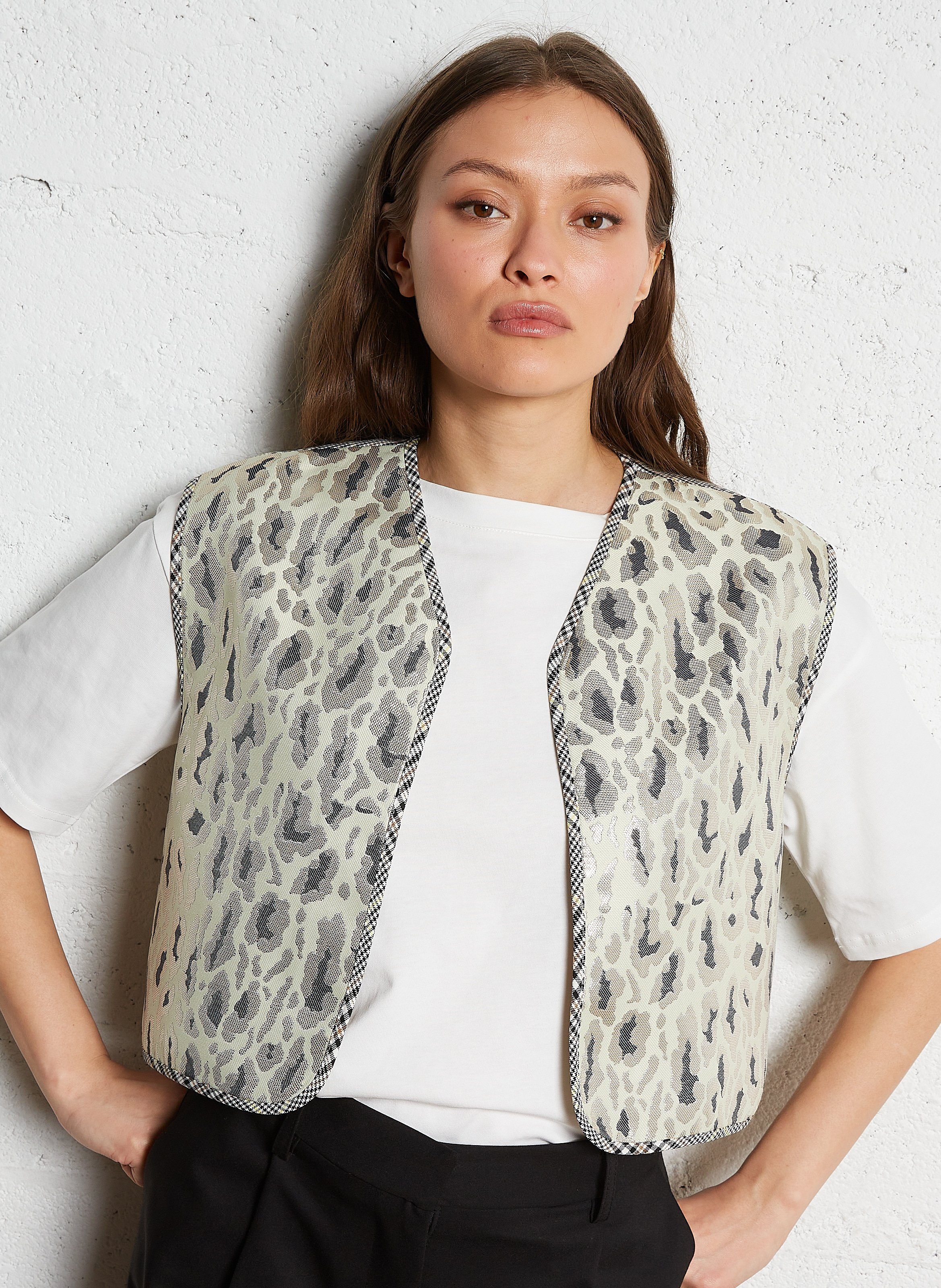 Sleeveless printed cardigan IMPERIAL