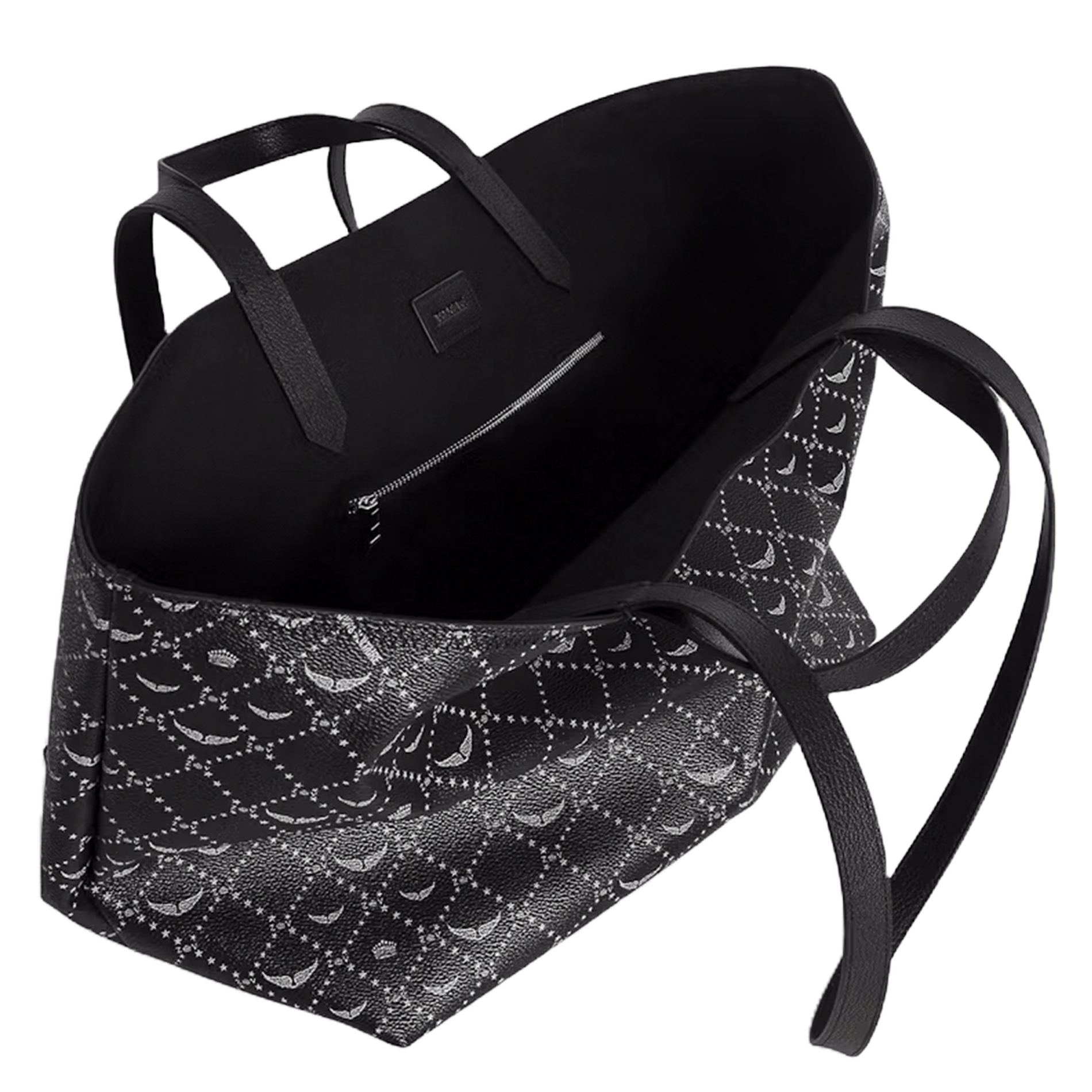 Shopper tas met print ZADIG&VOLTAIRE Zwart