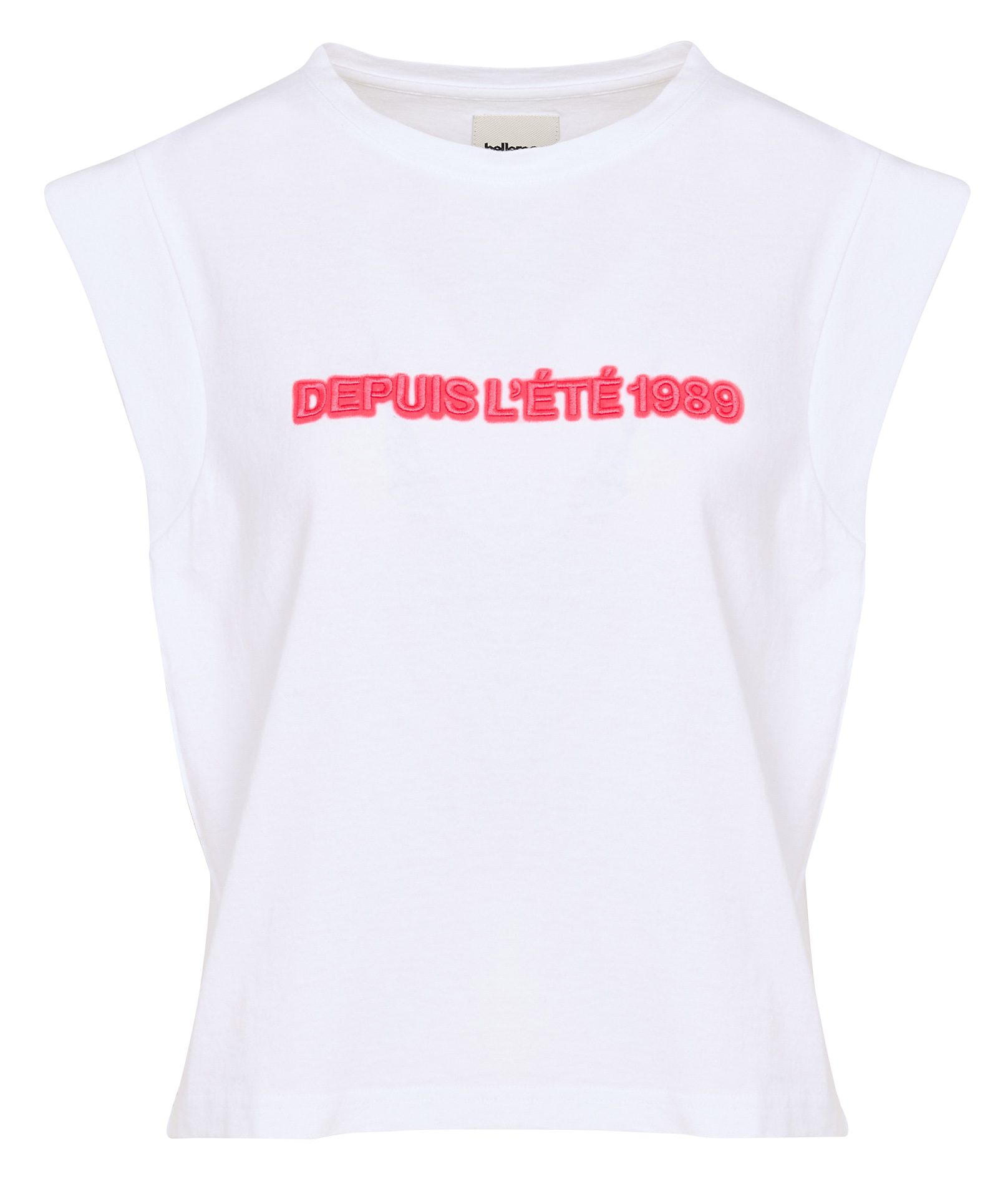 Loose-fit round-neck cotton T-shirt BELLEROSE White