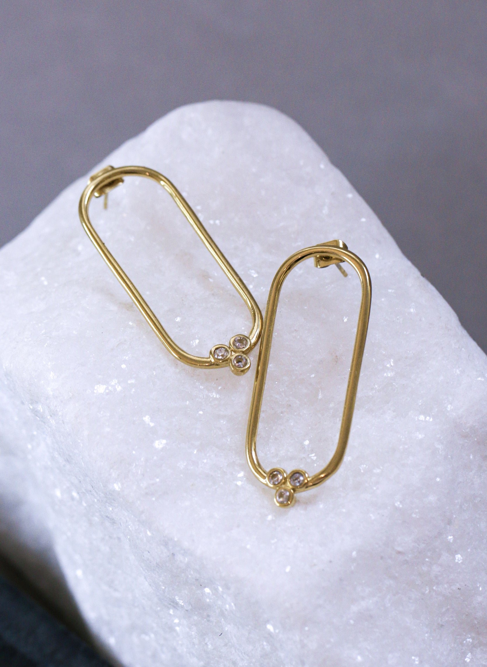 MANIA - Stainless steel earrings for pierced ears AEC Paris White