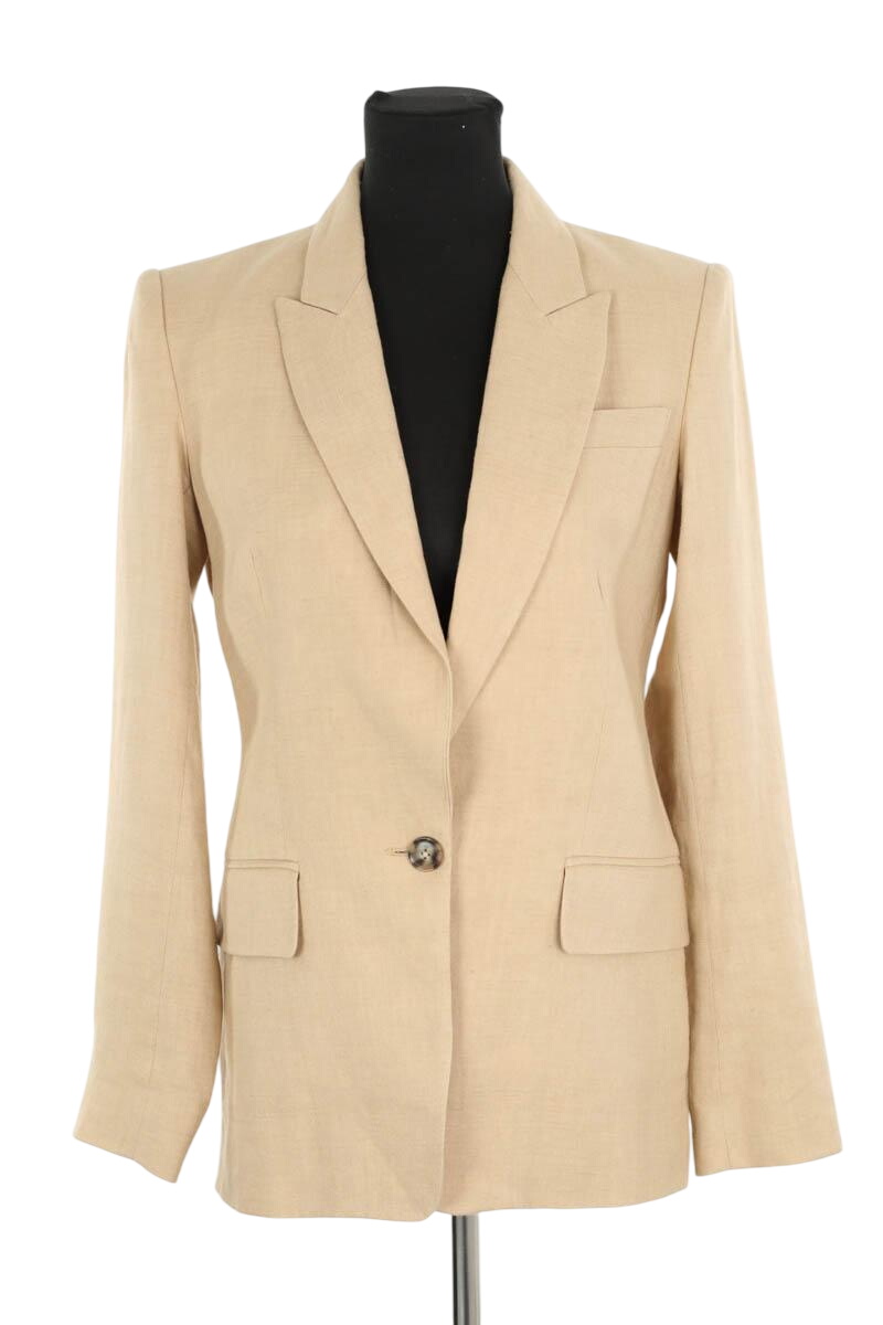 Linen blazer FRAME - Seconde Main Beige