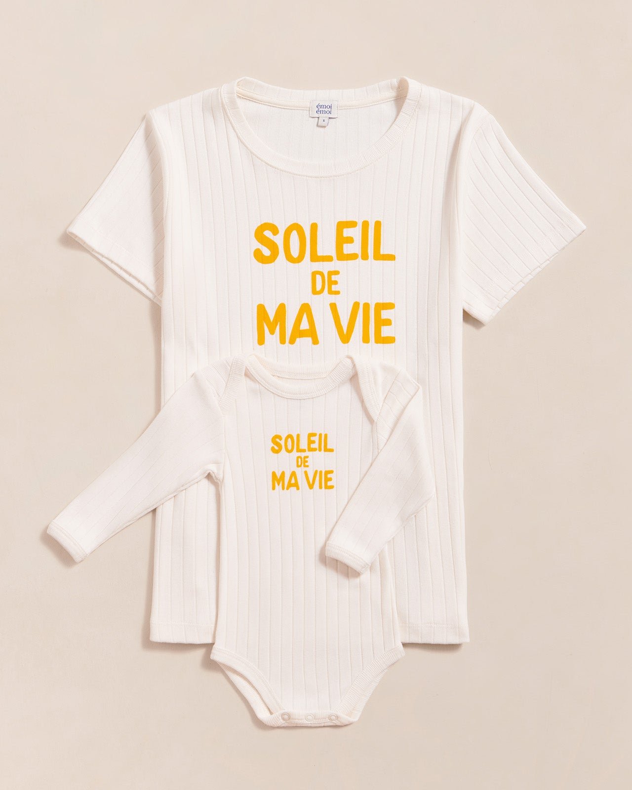 The sunshine of my life organic cotton bodysuit EMOI EMOI White