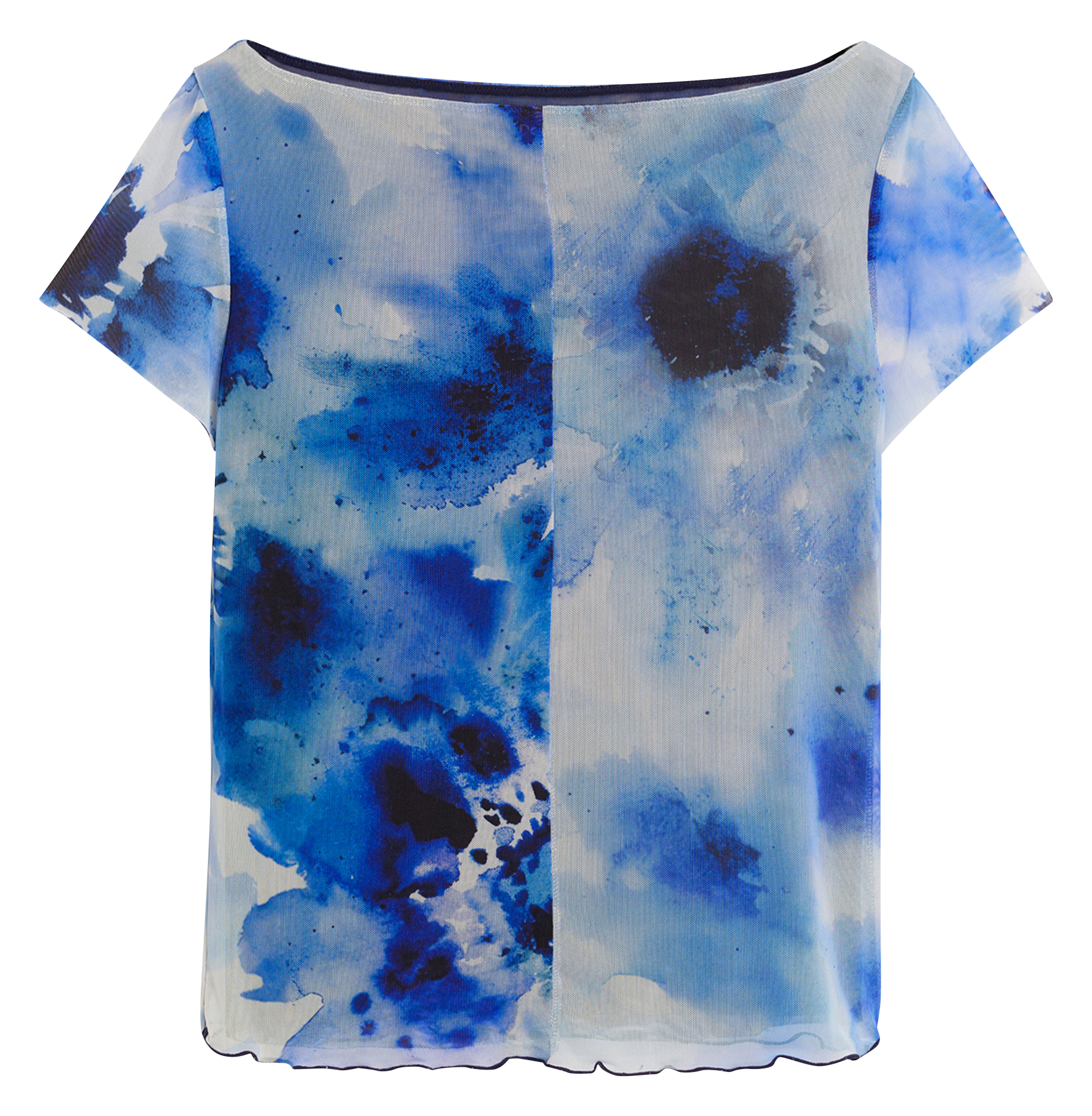 Tee-shirt col bateau imprimé DESIGUAL Bleu