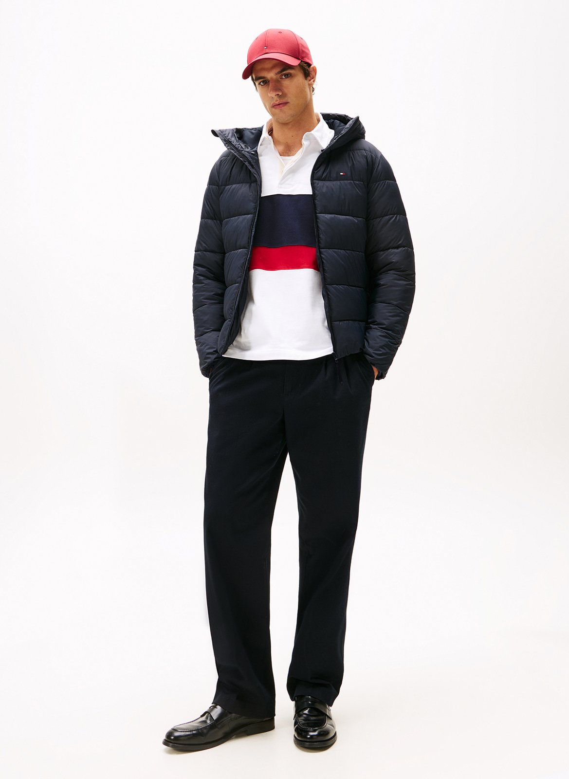 Doudoune droite matelassée TOMMY HILFIGER Bleu