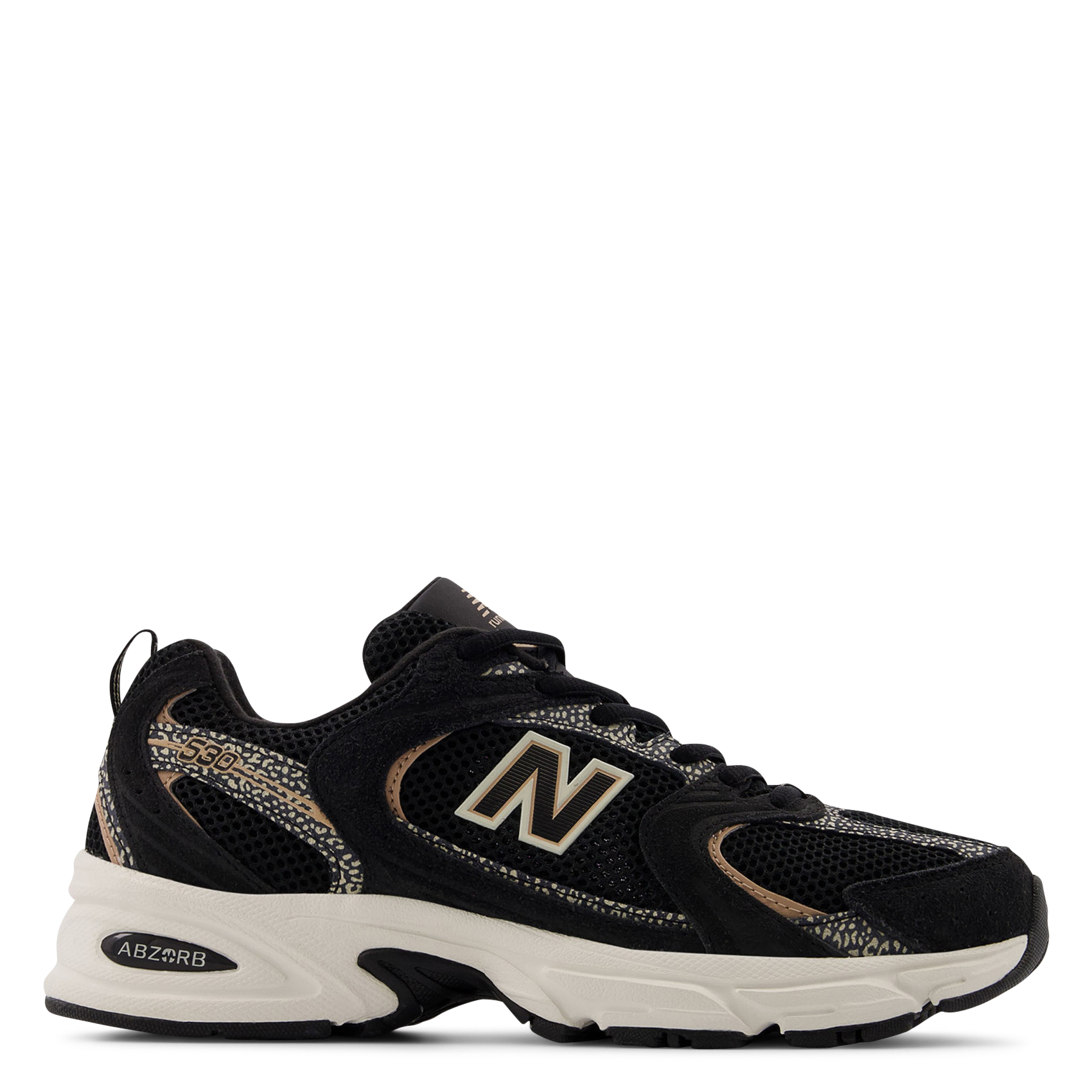 Low-top leather mix sneakers NEW BALANCE Black