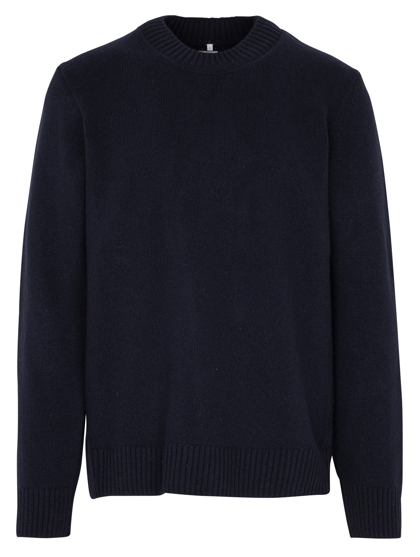 Round-neck wool-blend straight-cut sweater AU PRINTEMPS PARIS Blue