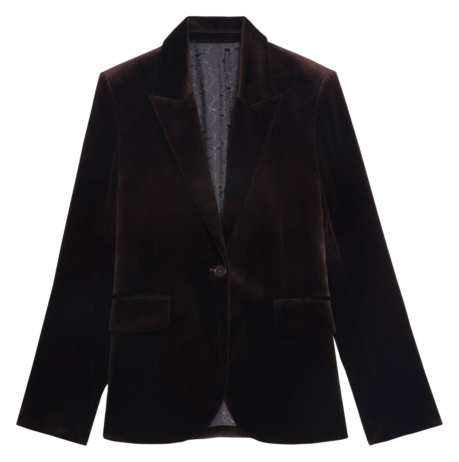 Blazer in velluto di cotone ZADIG&VOLTAIRE Marrone