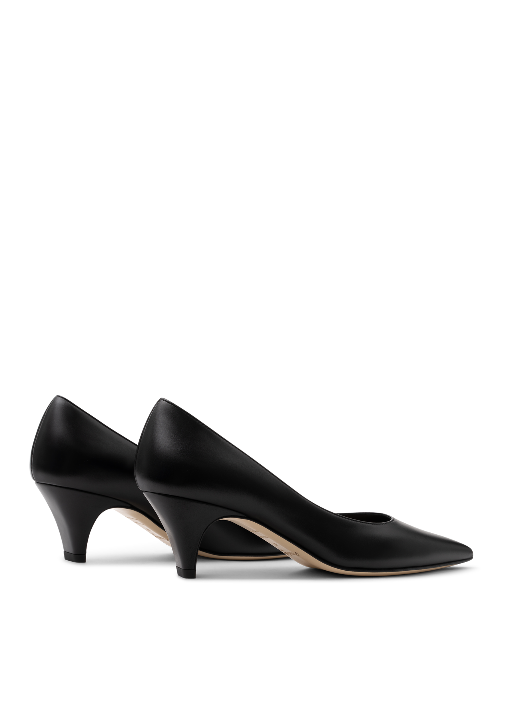 Black smooth leather pumps PARALLELE PARIS Black