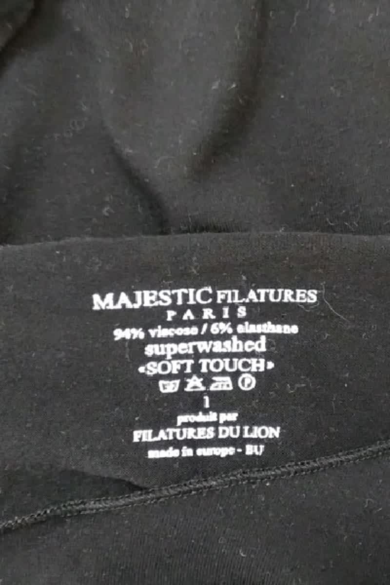 T-shirt MAJESTIC FILATURES - SECONDE MAIN Black