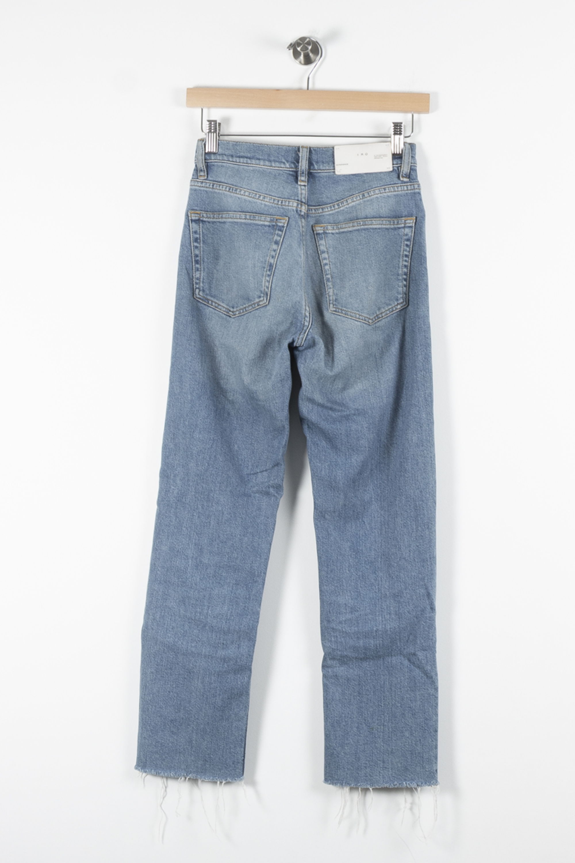 Cropped slim jeans with studs IRO - Seconde Main Blue