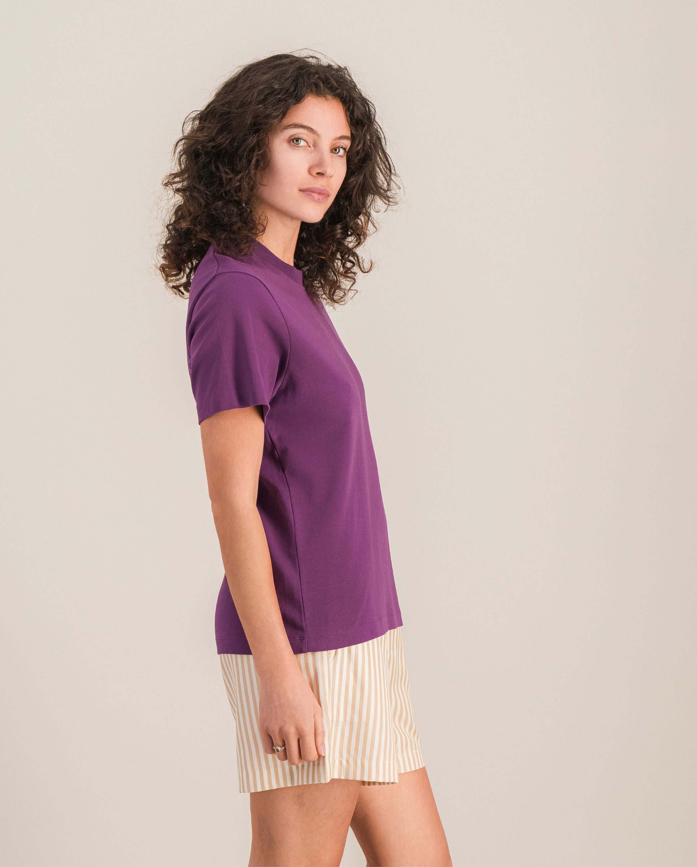 Women's organic cotton t-shirt, purple ANGARDE Purple