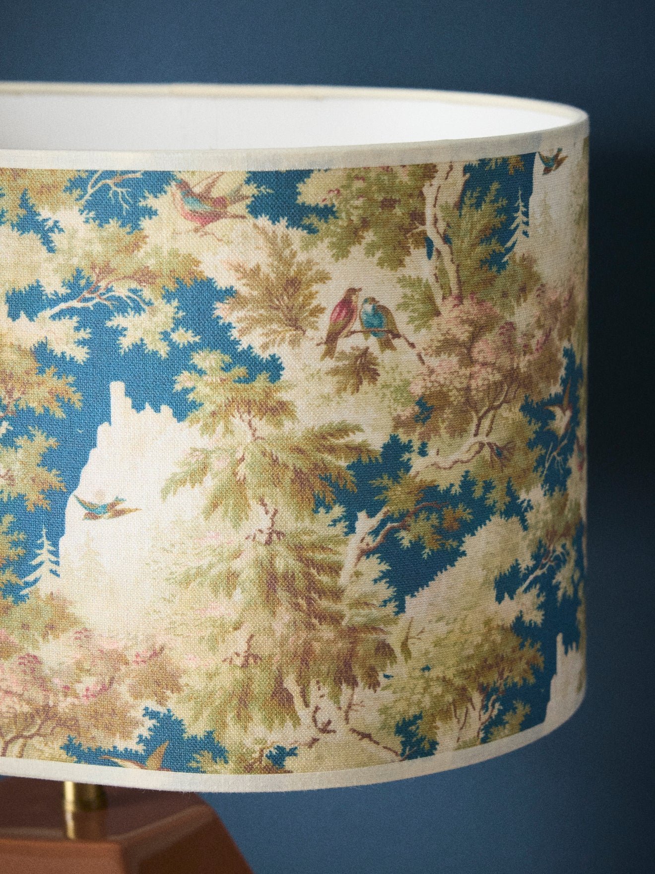Oval floral printed lampshade - large size victory CYRILLUS Blue