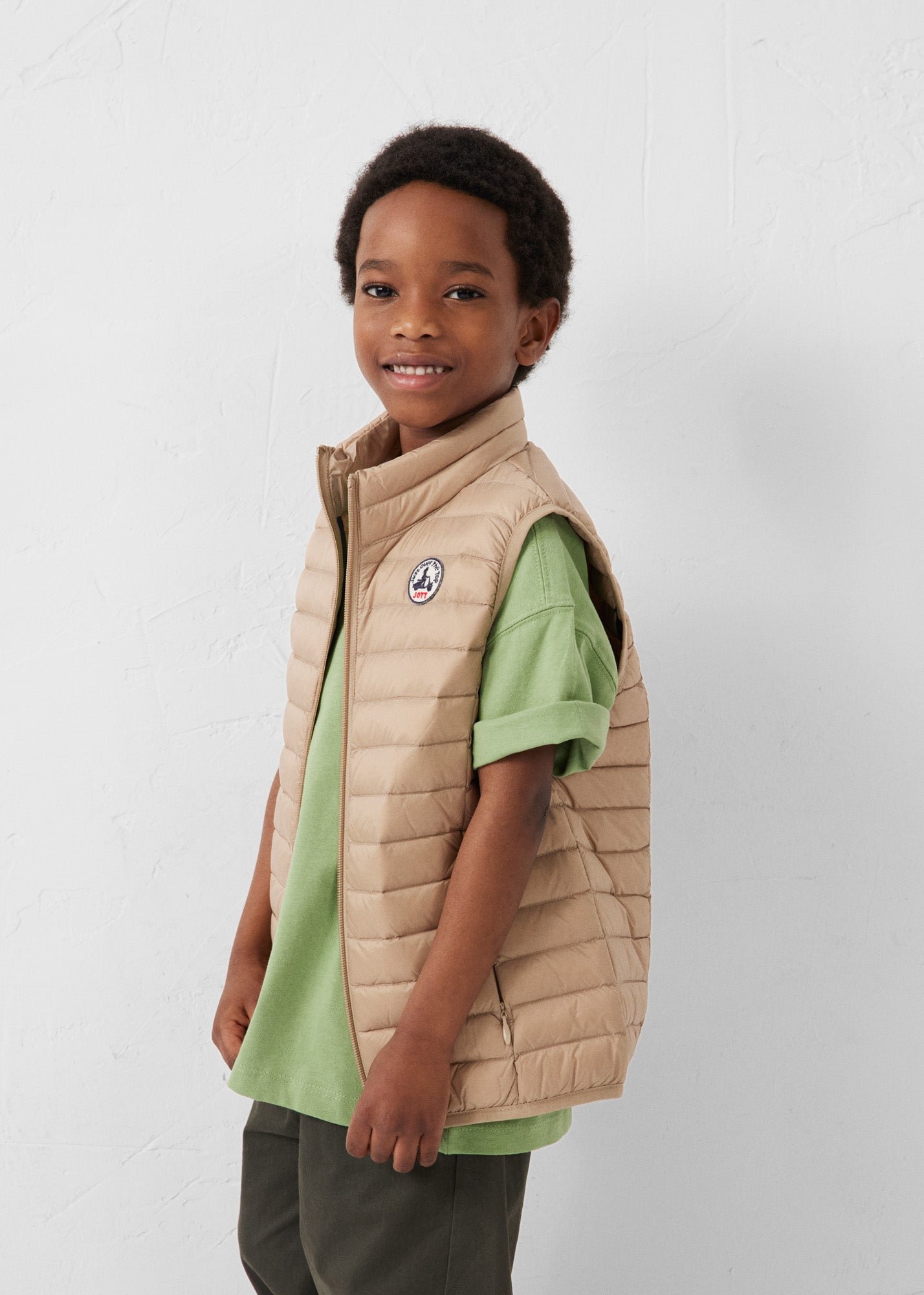 Zoe children's sleeveless puffer jacket JOTT Beige