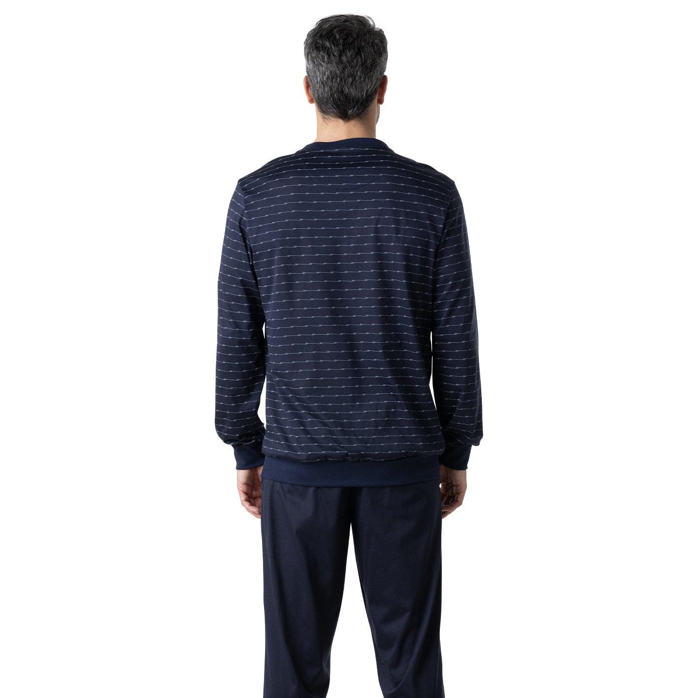 Short V-neck jersey pajamas EMINENCE Blue