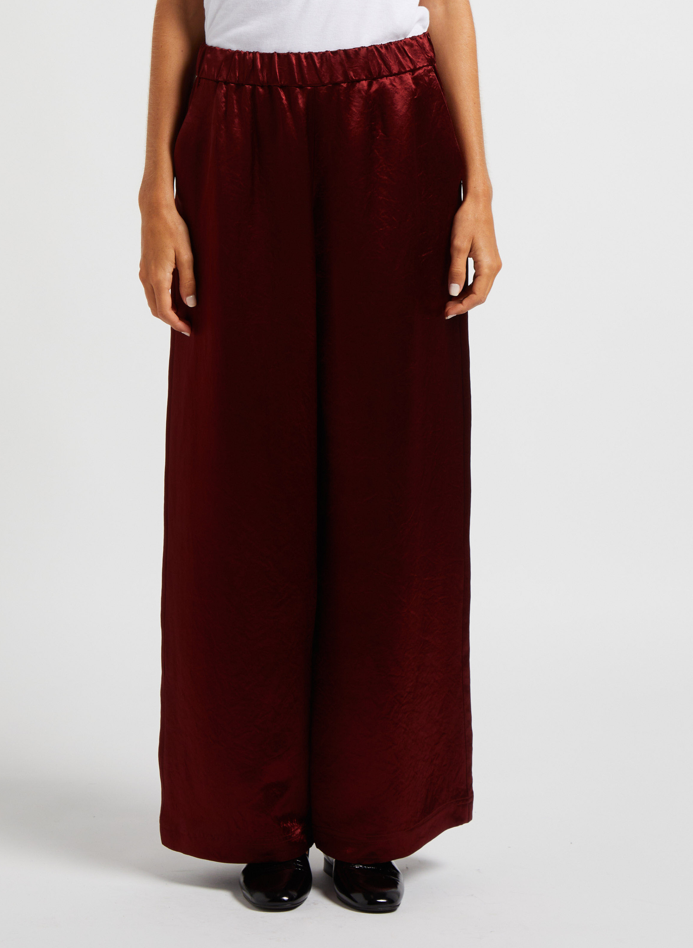Wide-leg satiny pants MAX MARA LEISURE