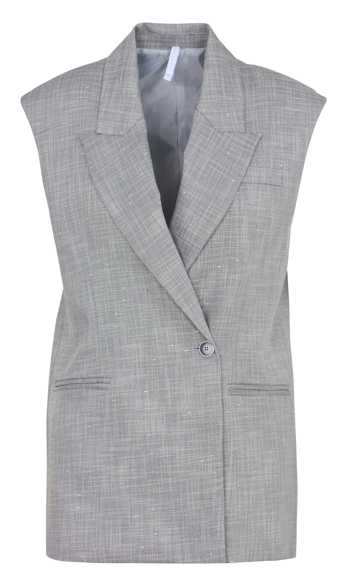 Sleeveless Printed Tailored Vest IMPERIAL Silver