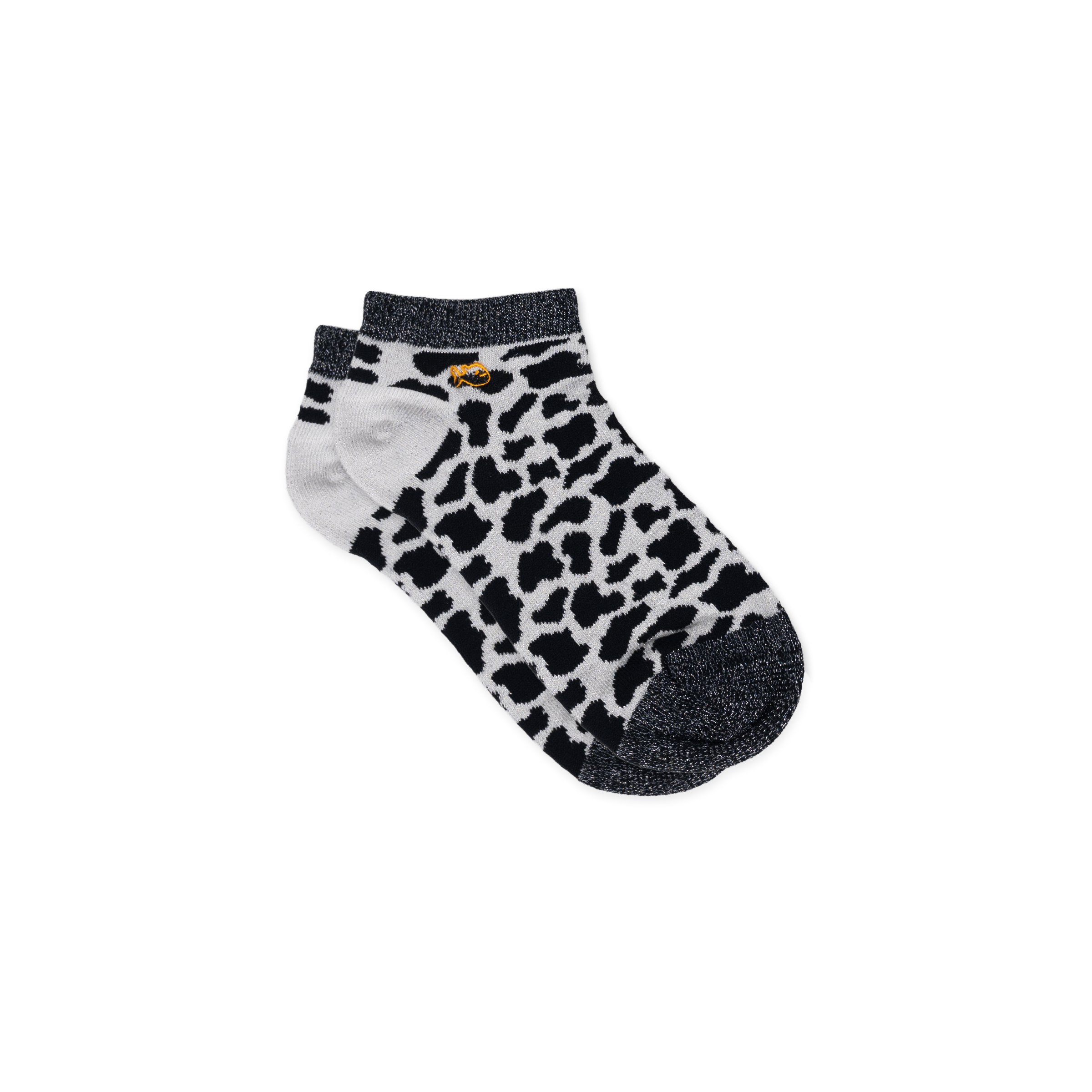 Combed cotton cow ankle socks BILLYBELT Black
