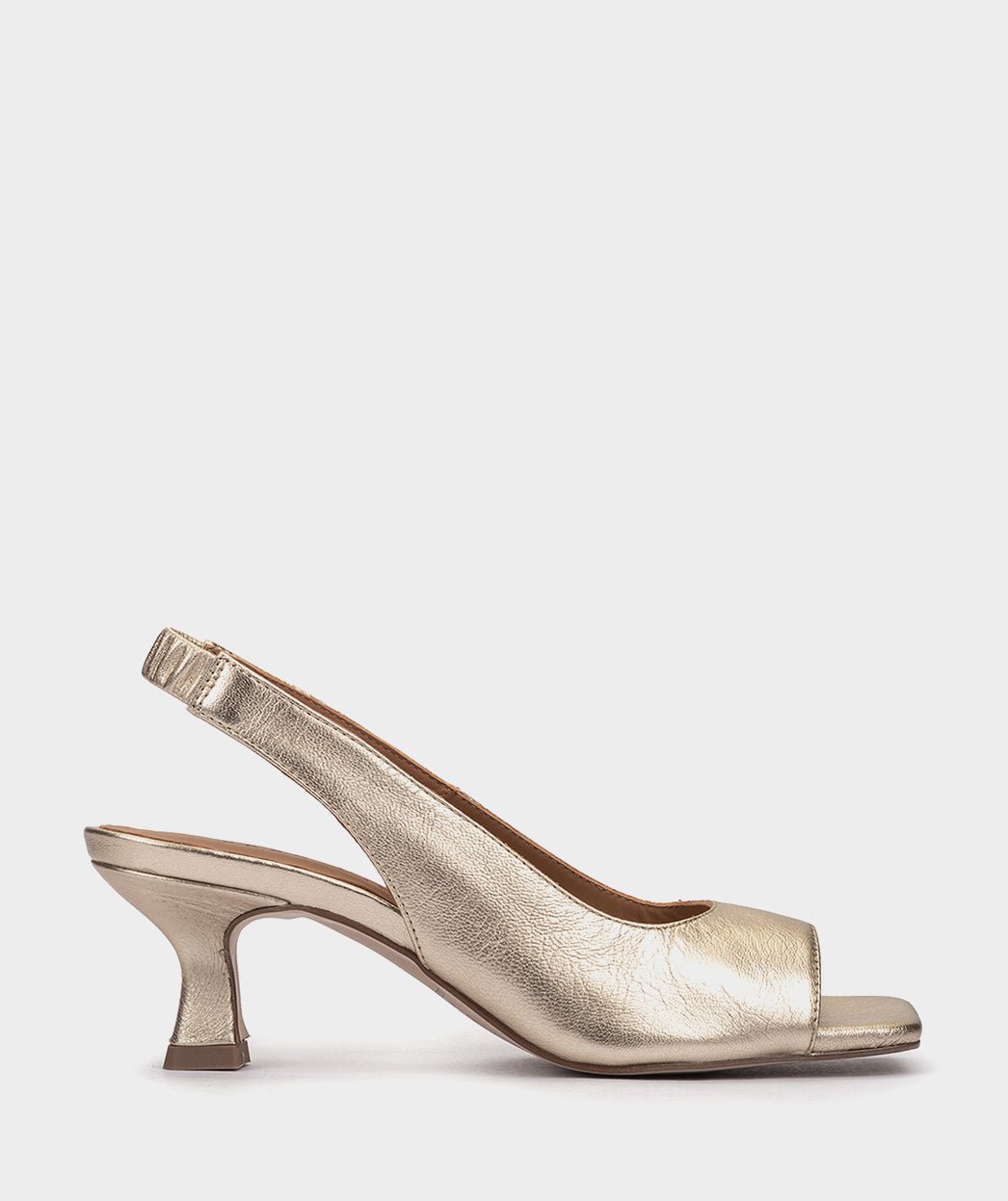 Low heel leather sandals. PEDRO MIRALLES Golden