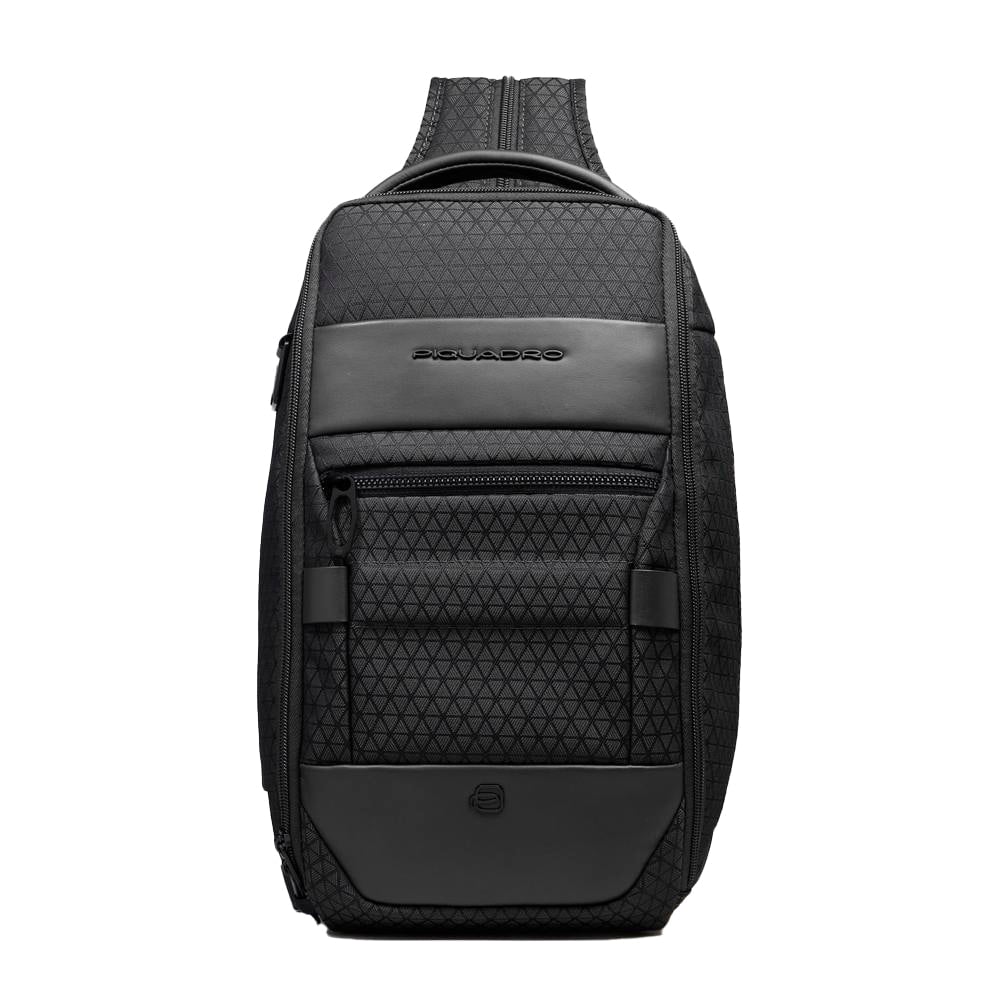 Recycled fabric chest bag PIQUADRO Black