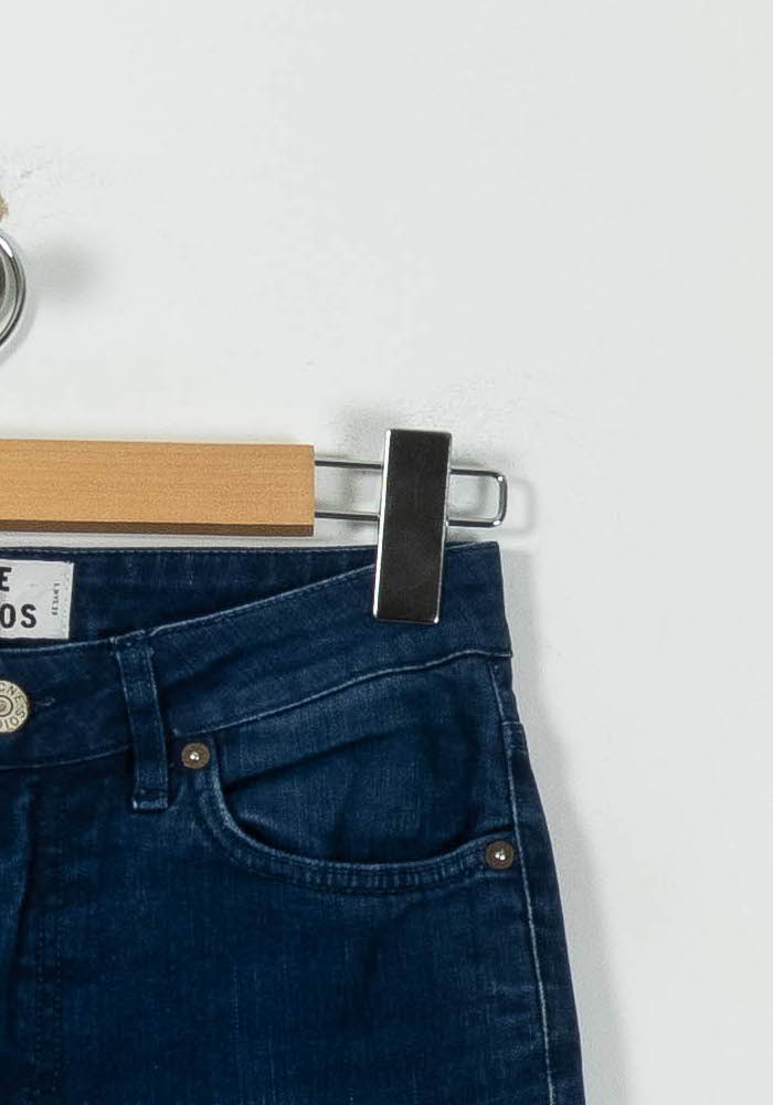 Cropped slim jeans with studs ACNE STUDIOS - Seconde Main Blue