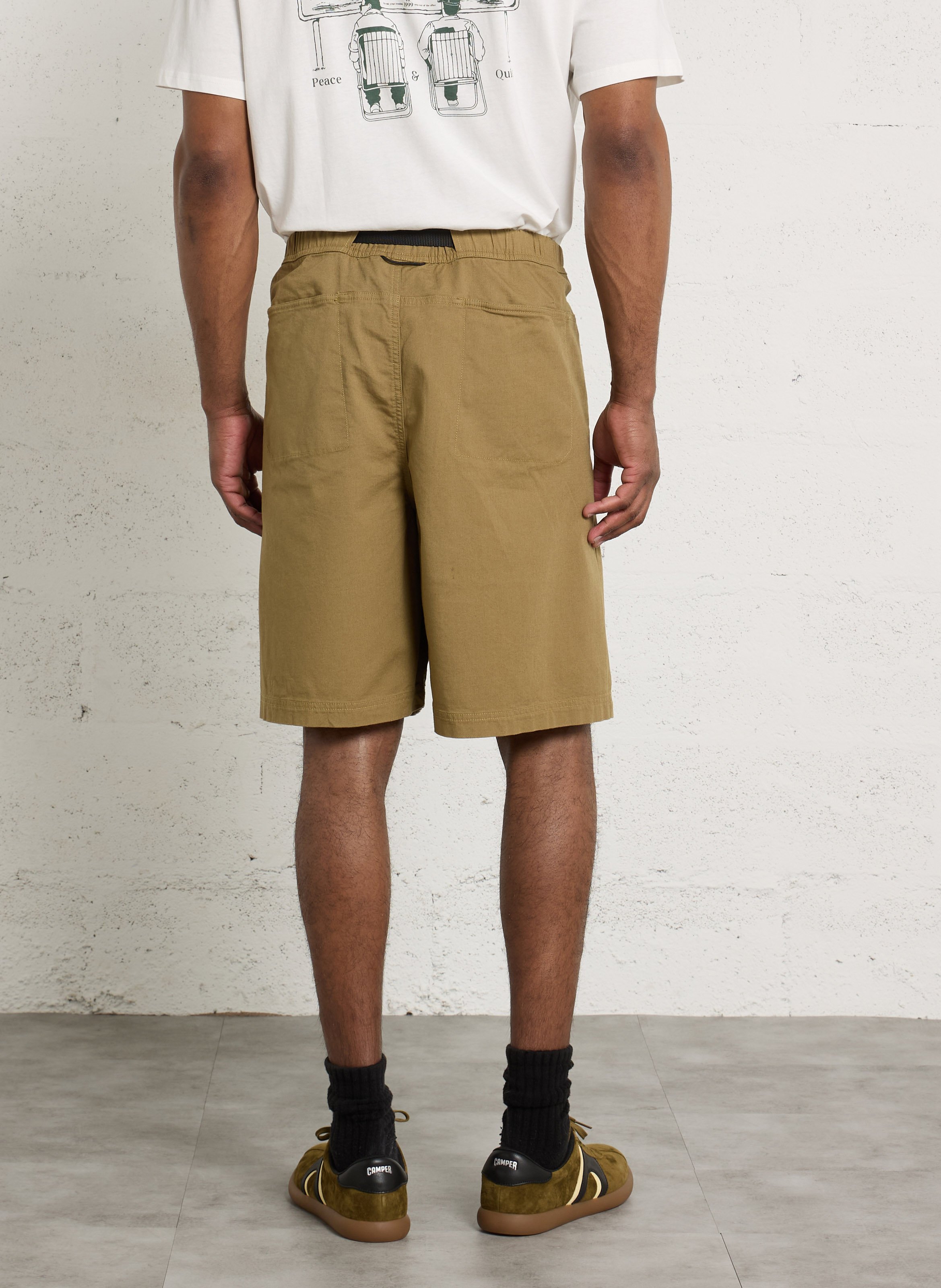 Short droit en coton mélangé THE NORTH FACE Marron