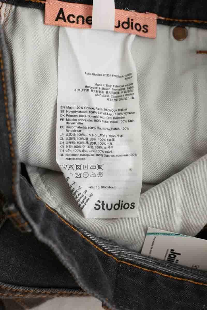 Straight cotton-blend pants GANNI - Seconde Main Grey