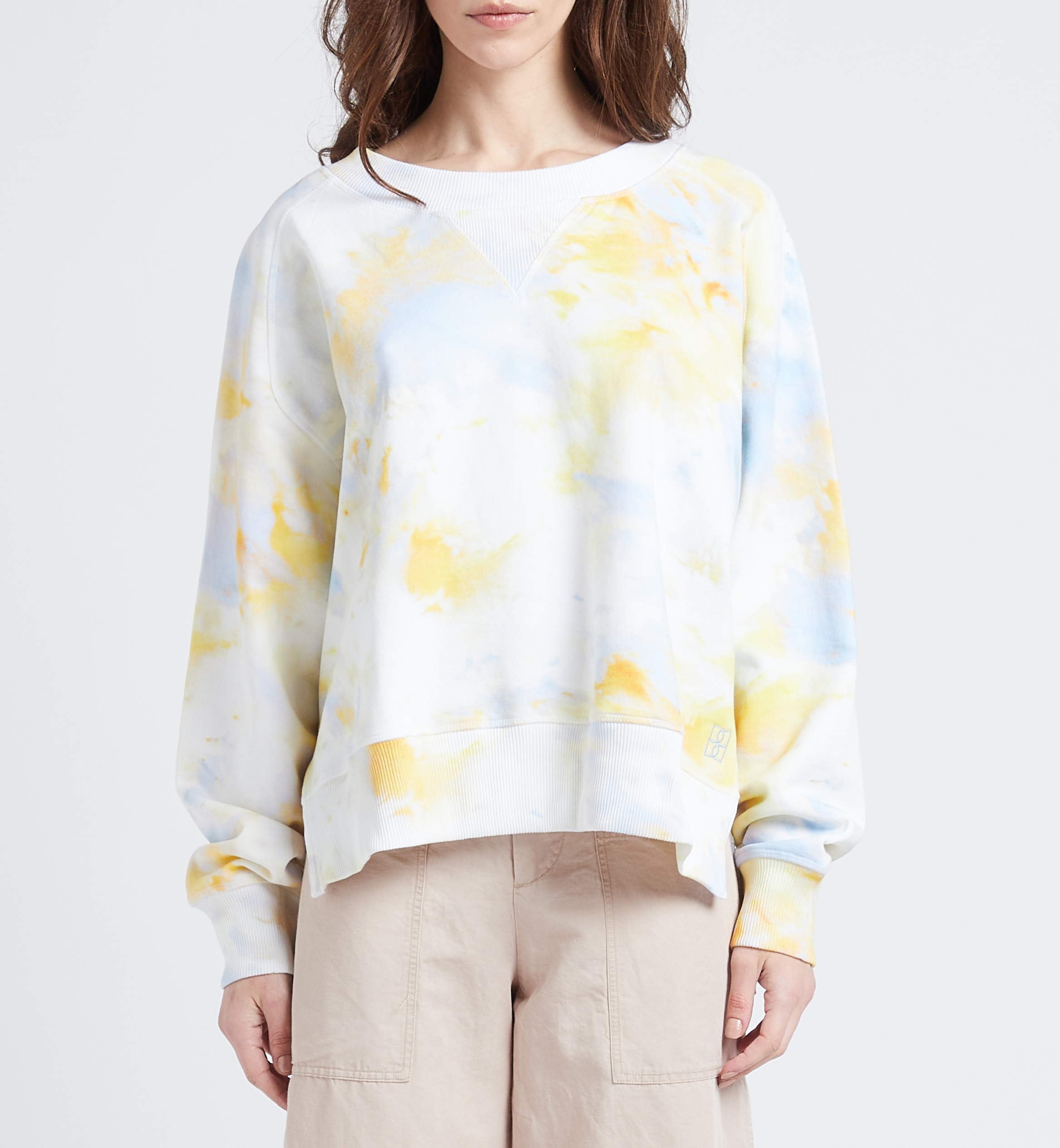 Oversize cotton round-neck sweatshirt BELLEROSE Grey