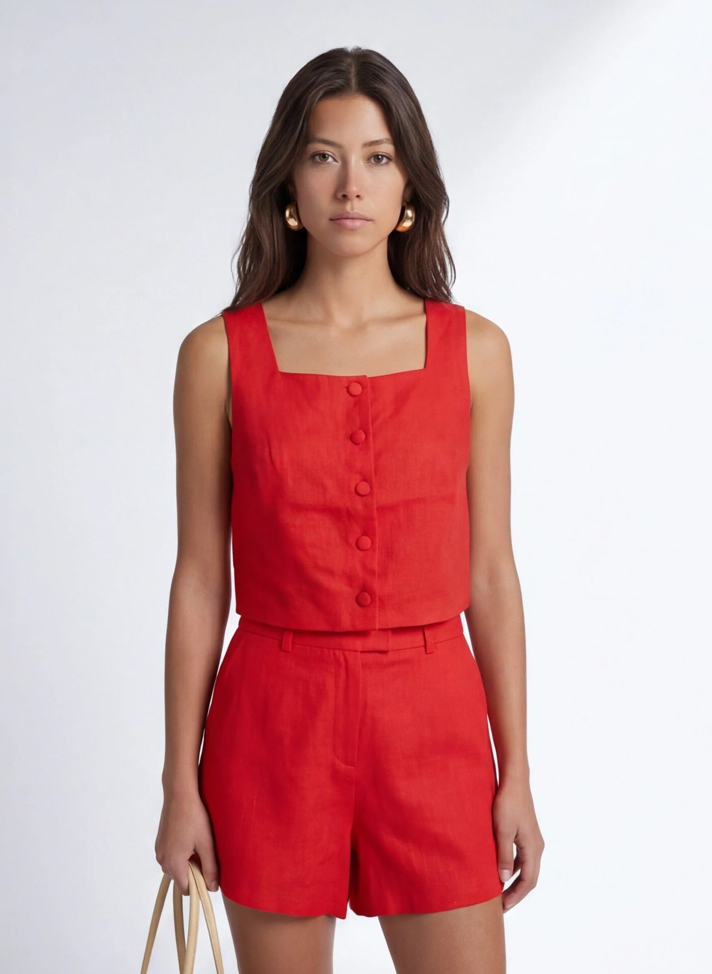 Linnen cropped top KOOKAI