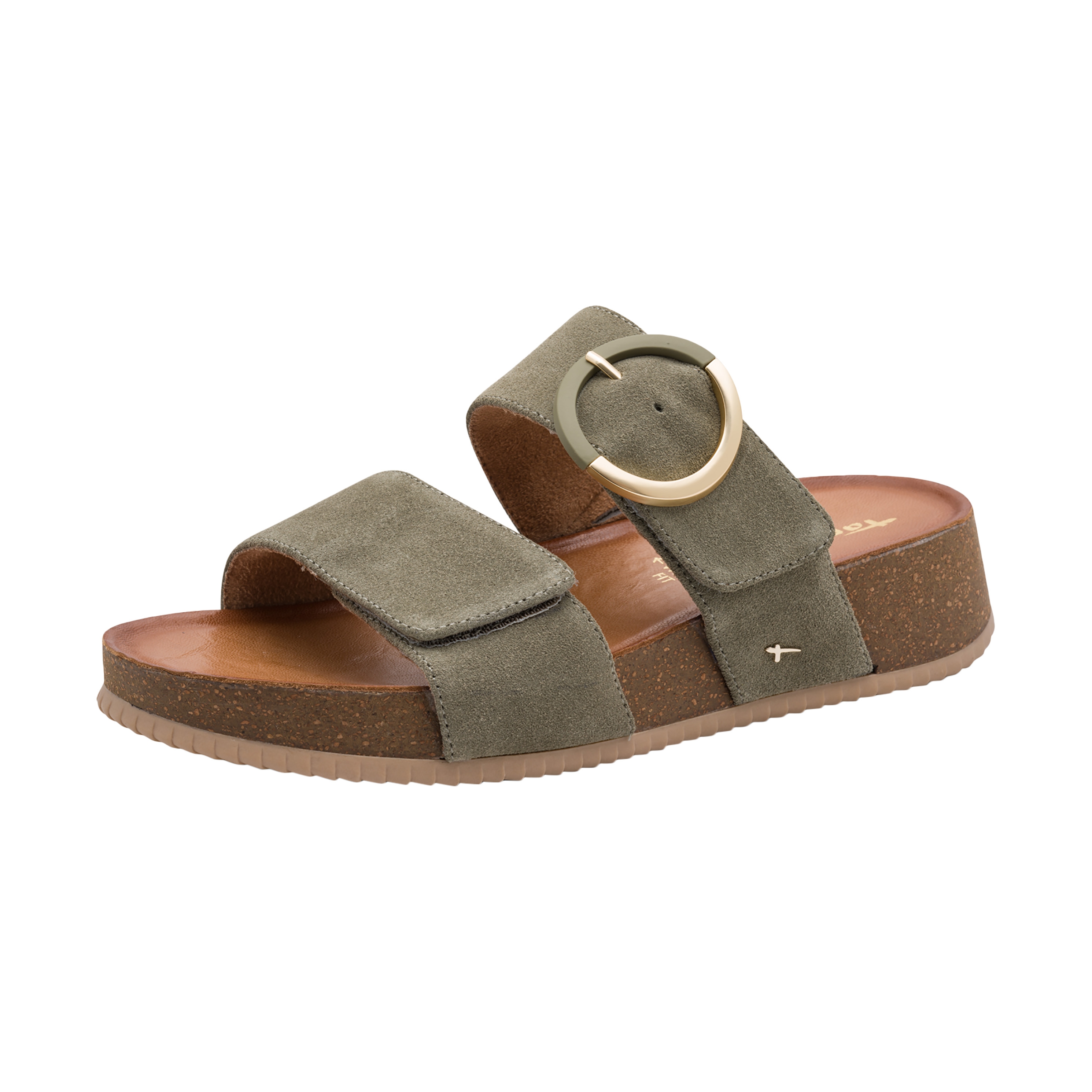 Leather Comfort Sandals TAMARIS Green