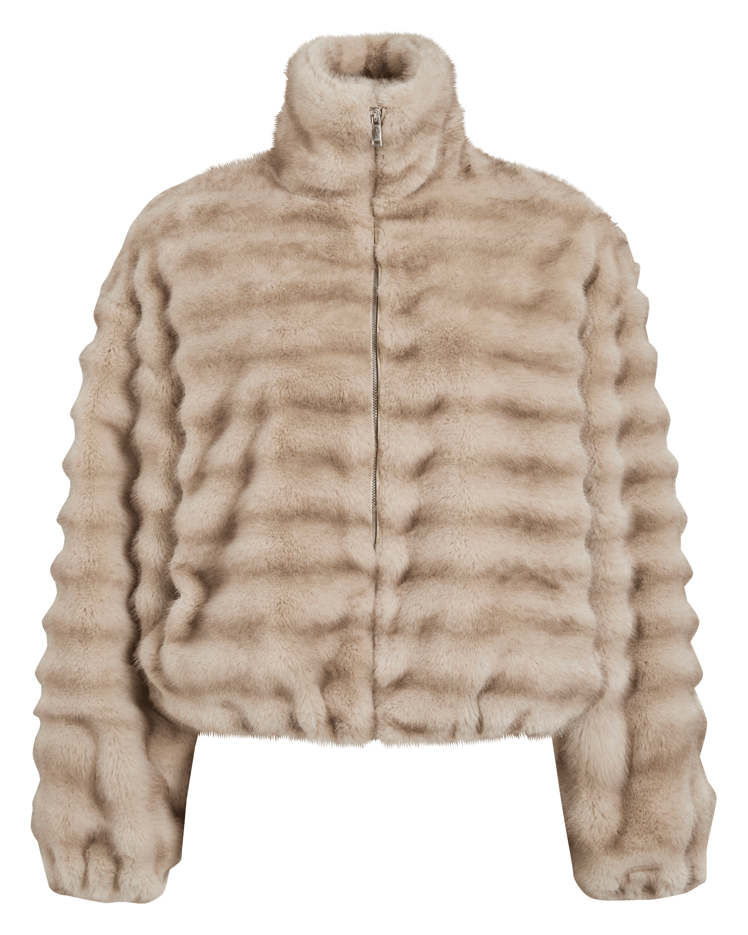 Oversized faux fur-effect jacket VILA Beige