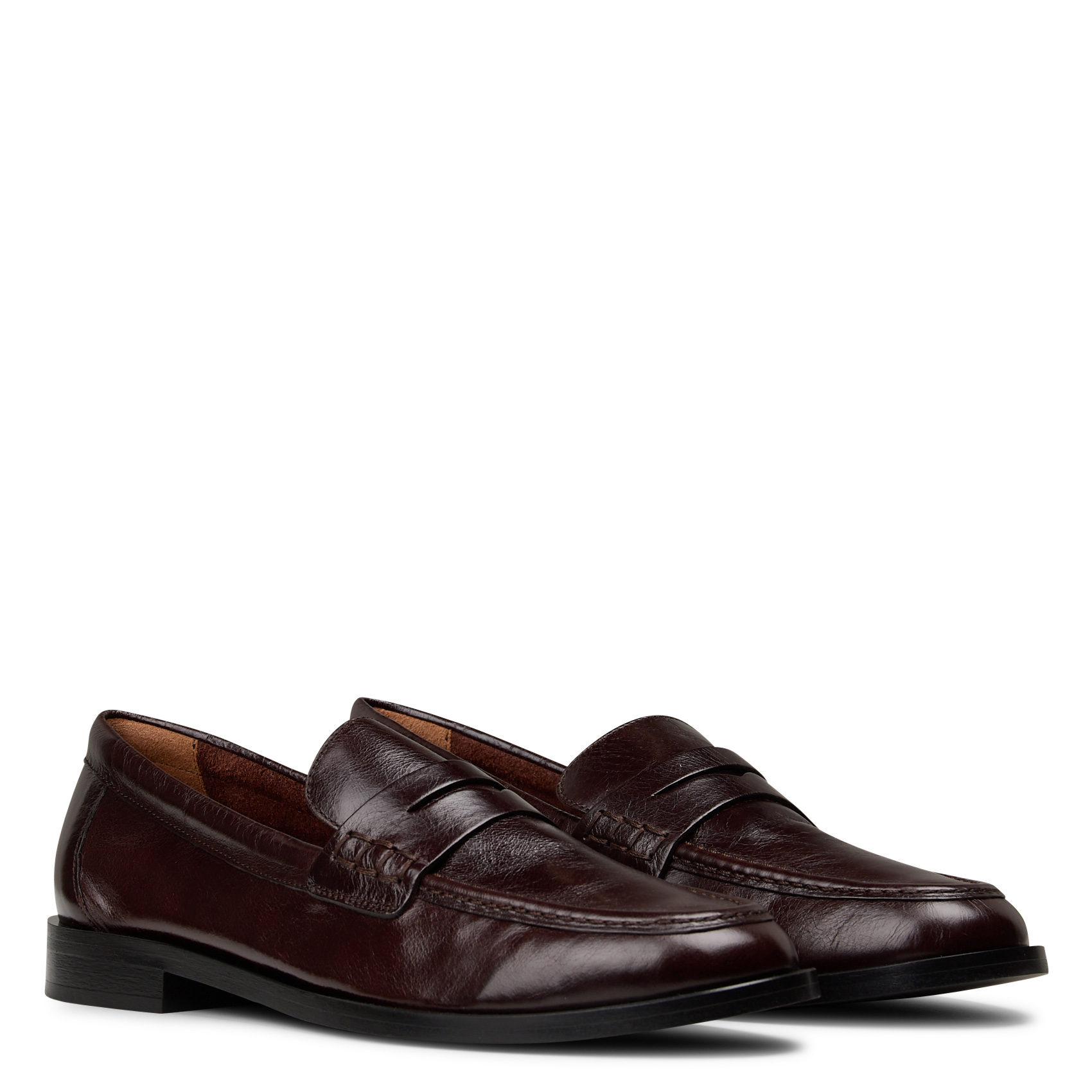 Leren loafers MAISON 123 Bruin