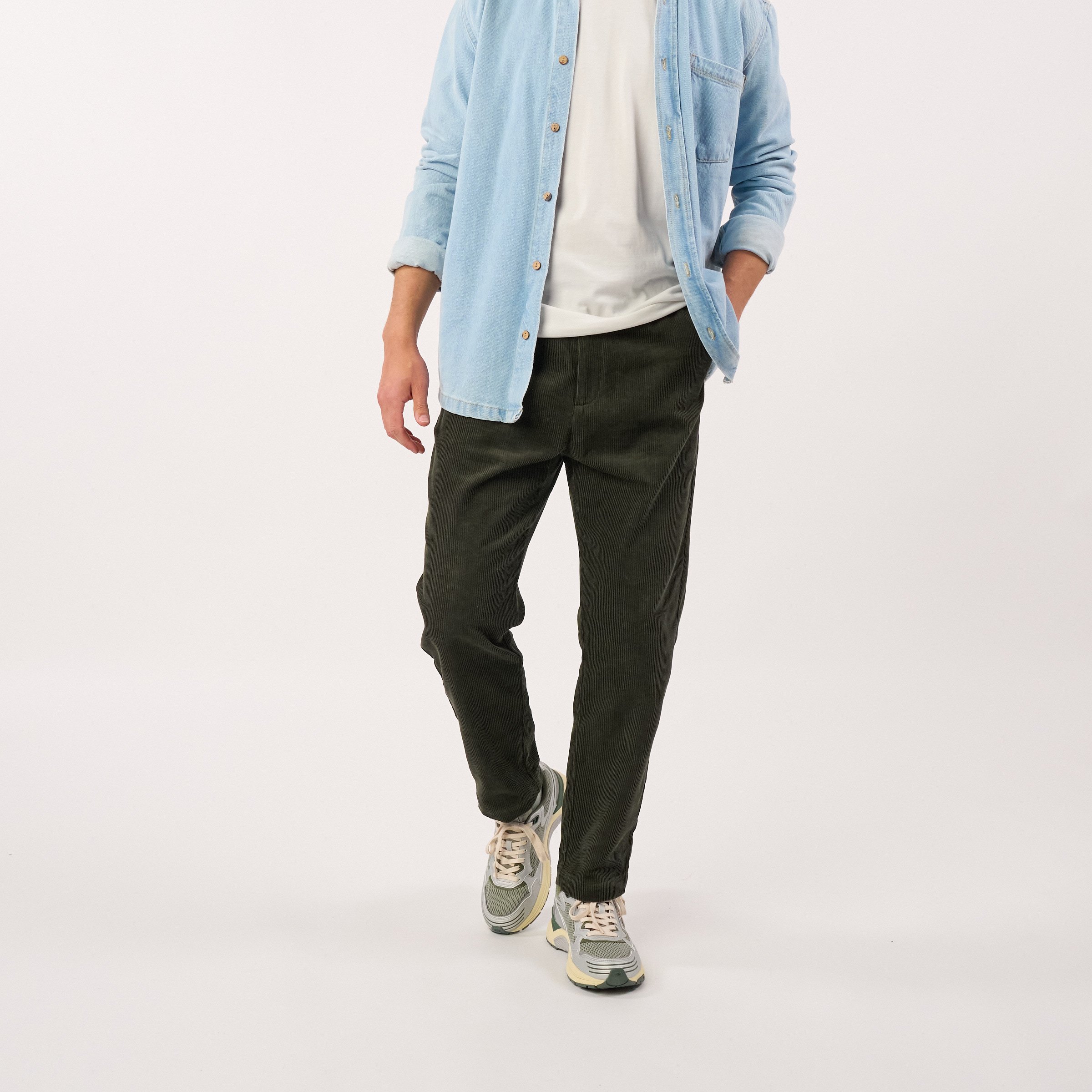 Velvet trousers | Khaki BILLYBELT Men