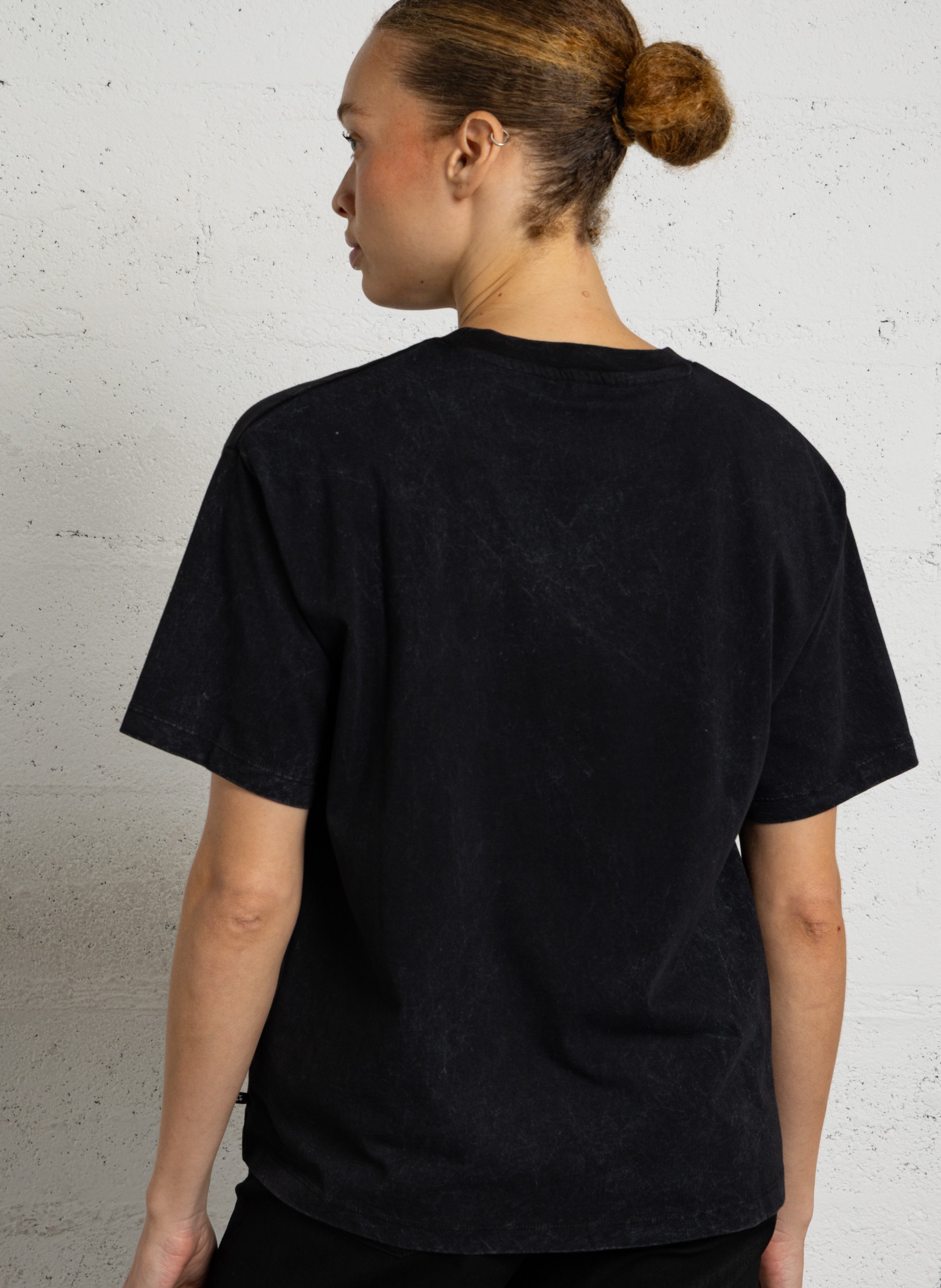 Baumwoll-T-Shirt mit Rundhalsausschnitt LE TEMPS DES CERISES Schwarz