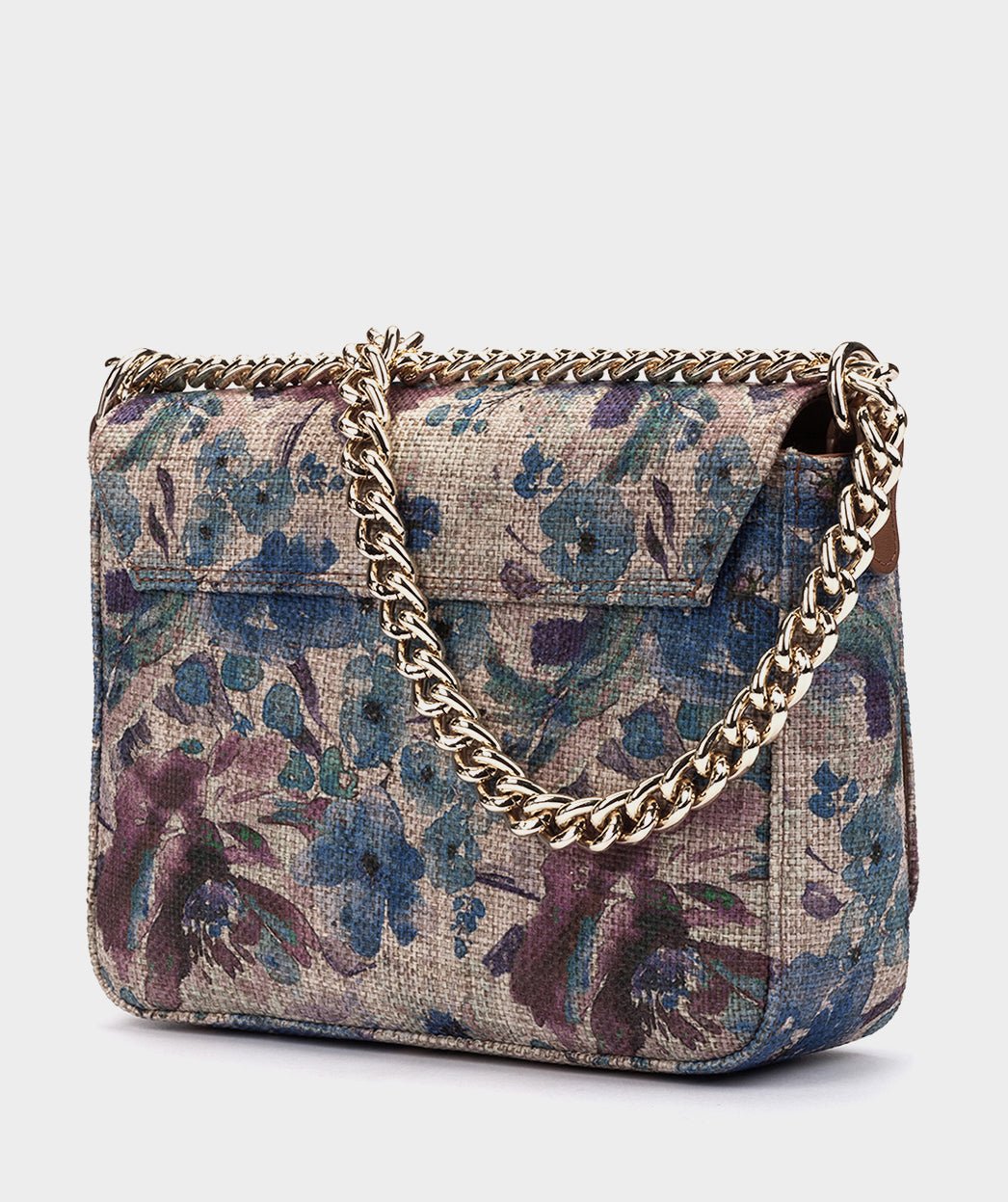 Leather shoulder bag with chain. PEDRO MIRALLES Blue