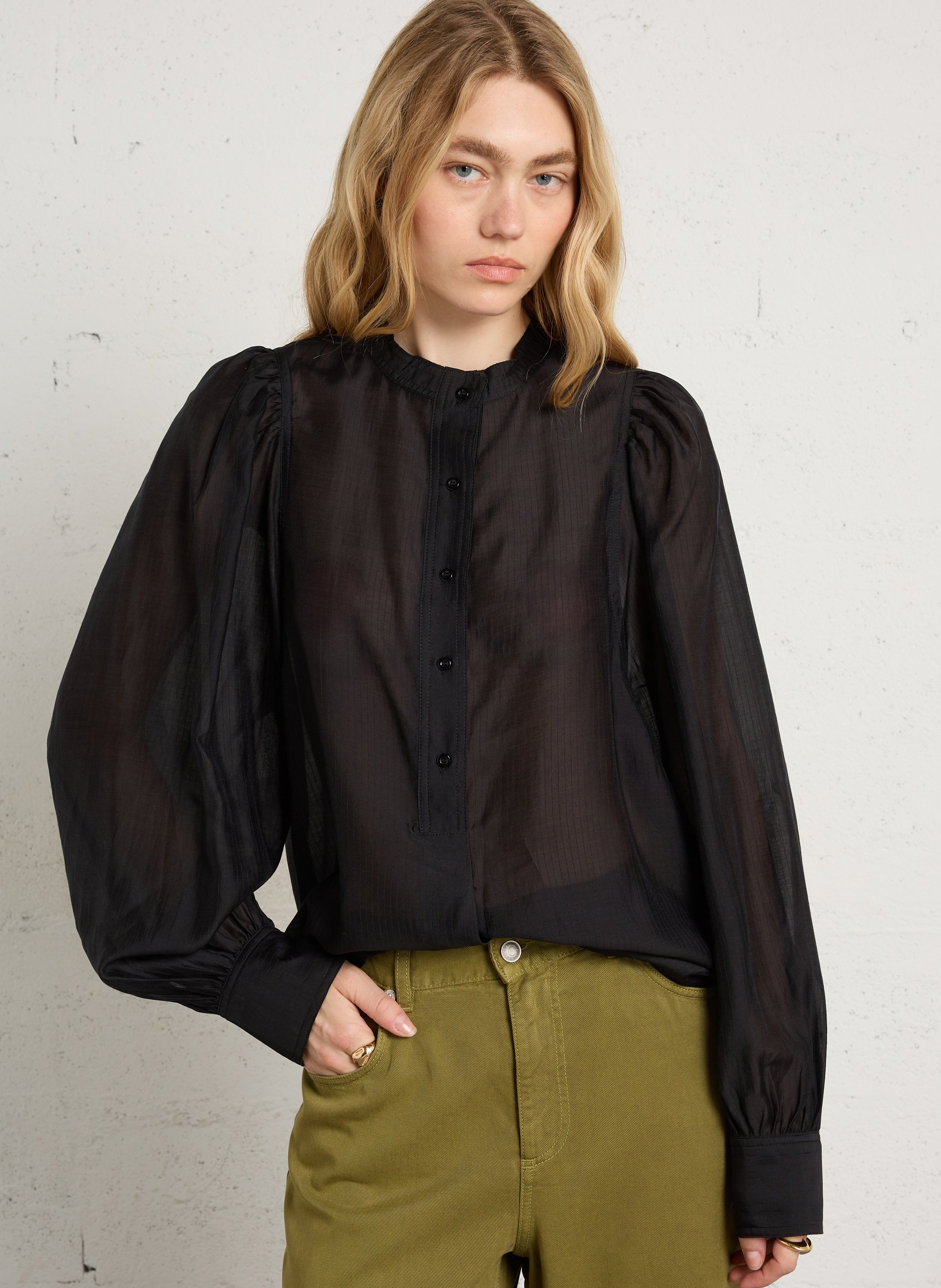 Chemise à rayures boutonnée  SEE U SOON Noir