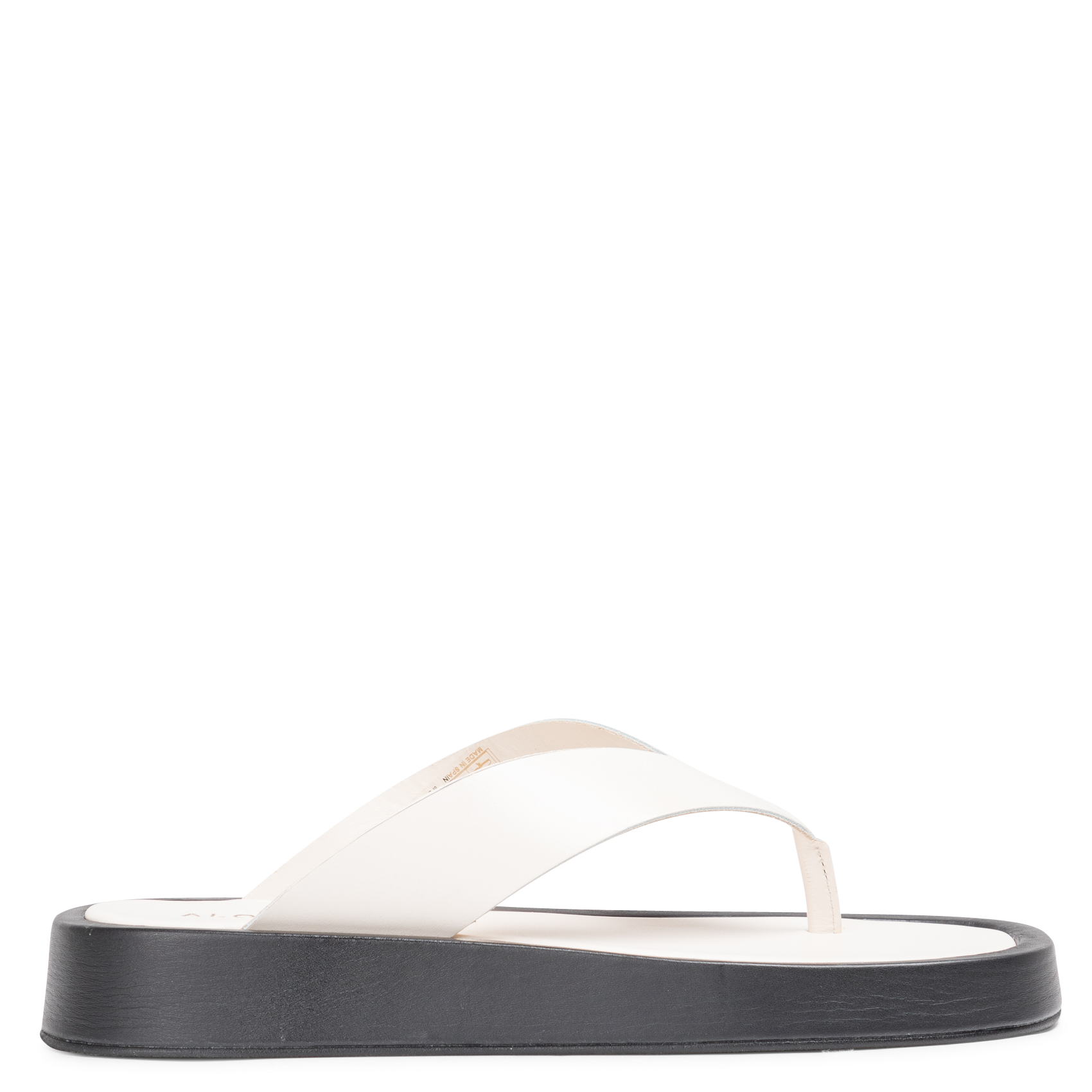 Leren teenslippers ALOHAS Beige