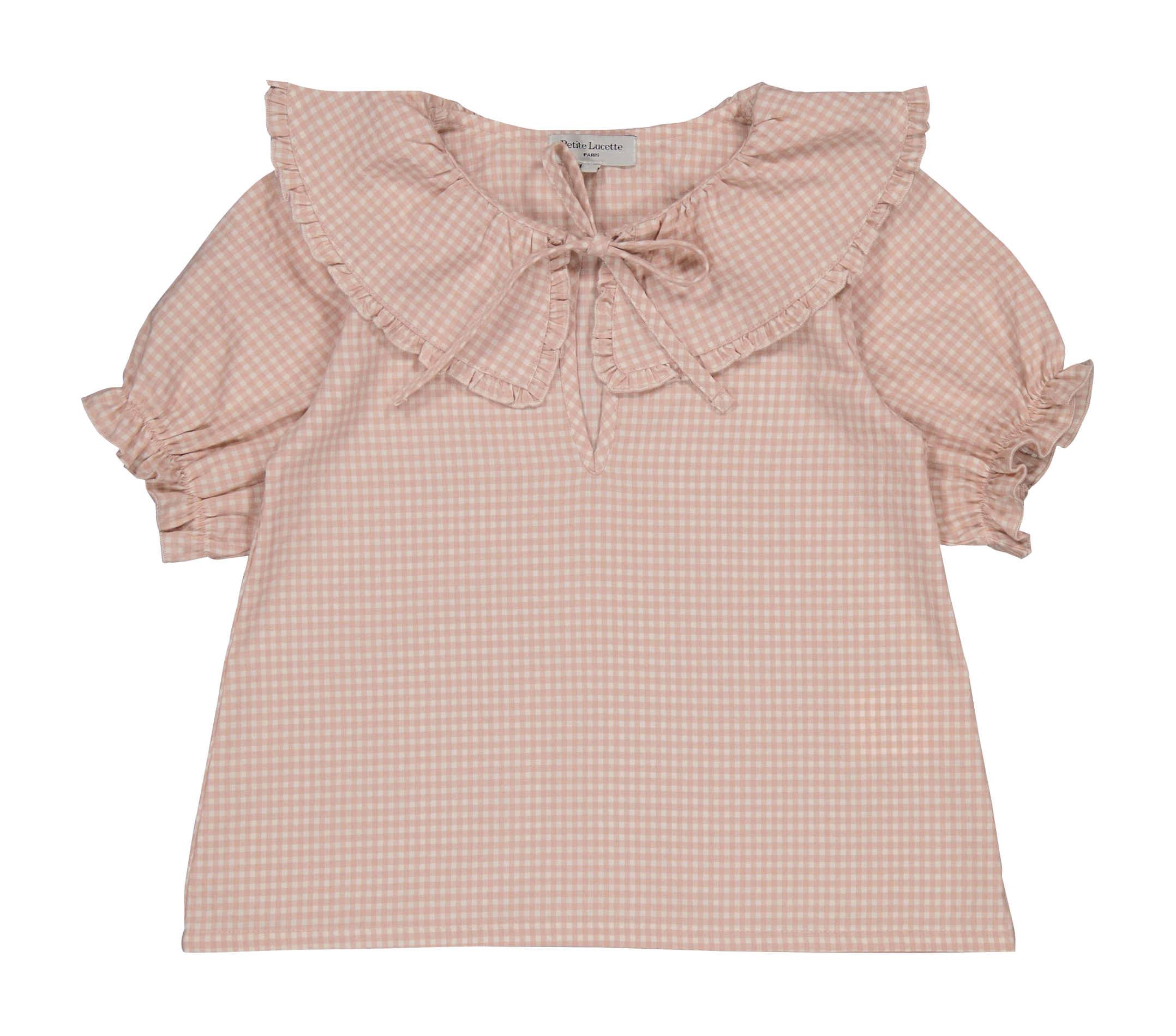 Blouse vichy en coton mélangé  PETITE LUCETTE